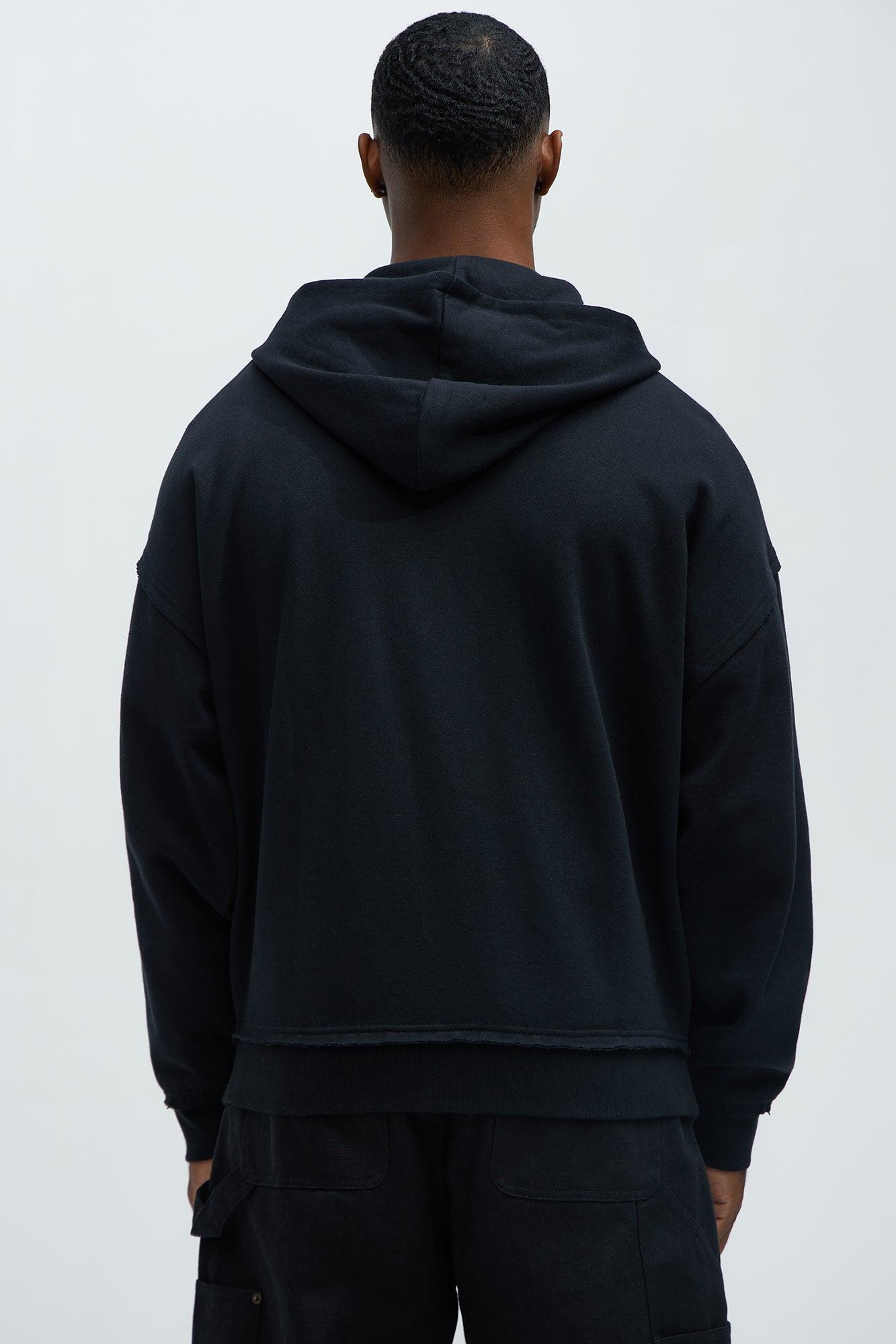 Tyson Bling Oversized Zip Hoodie - Black Product Image
