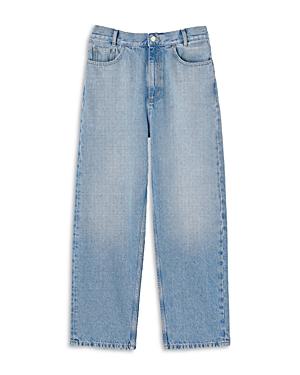 Sandro Bibi High Rise Wide Leg Jeans in Light Blue Product Image