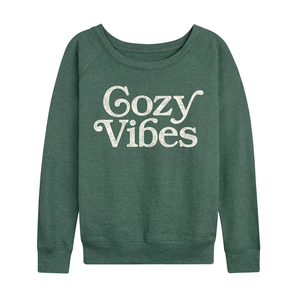 Women's Cozy Vibes French Terry Long Sleeve Tee, Girl's,  Product Image