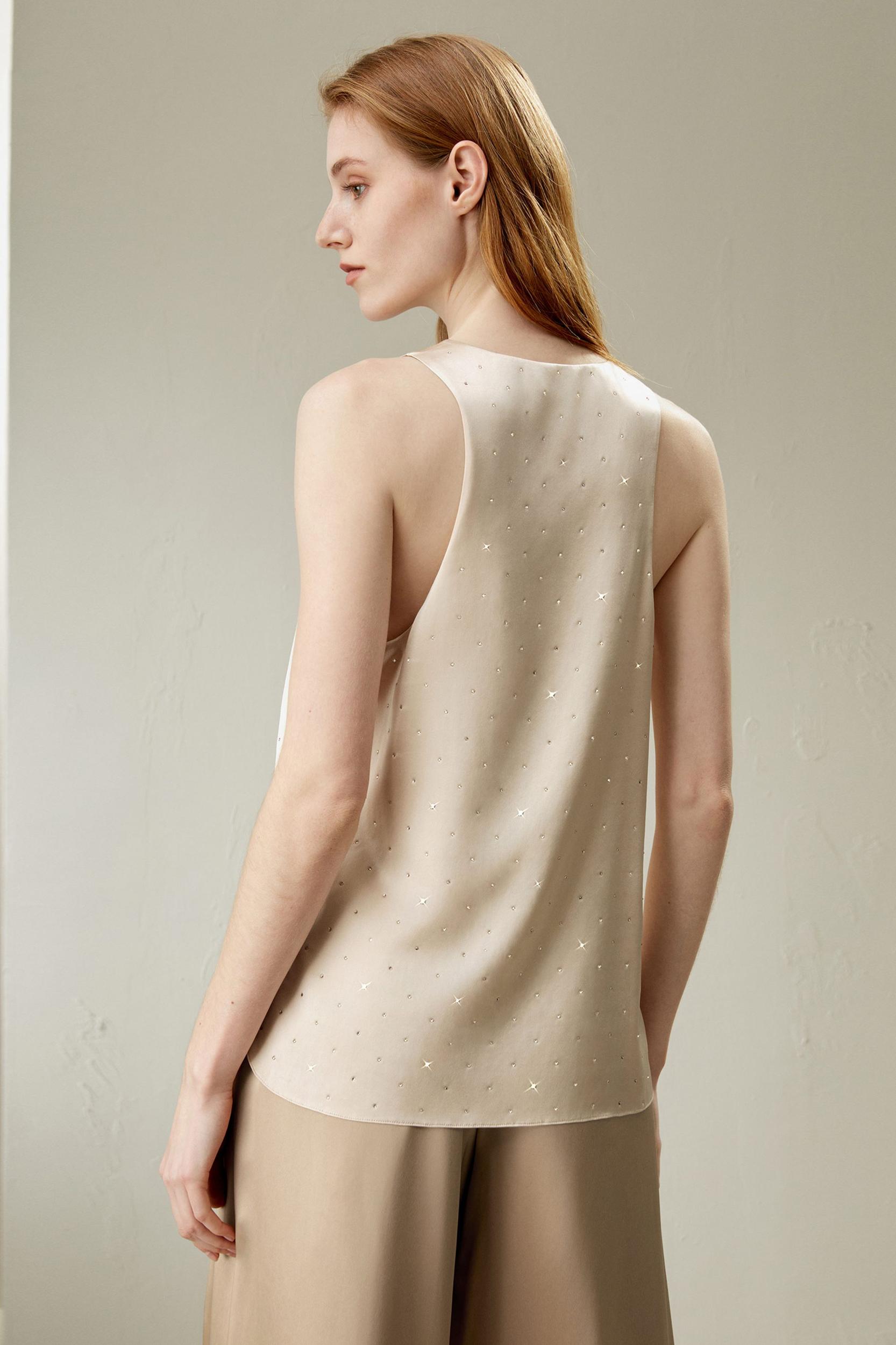 Silk Sparkle U-Neck Vest Product Image