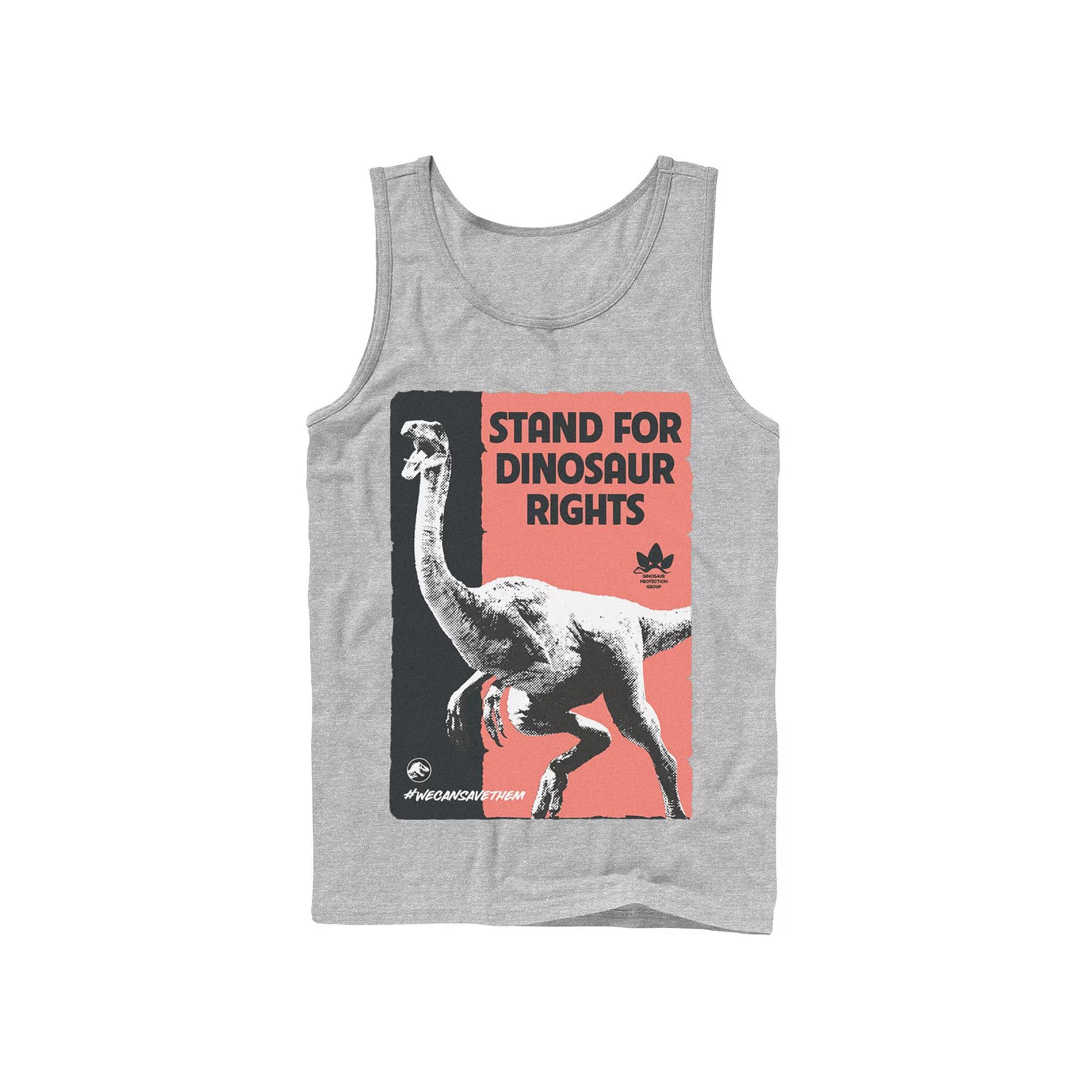 Men's Jurassic World Stand For Dinosaurs Poster Tank Top,  Product Image
