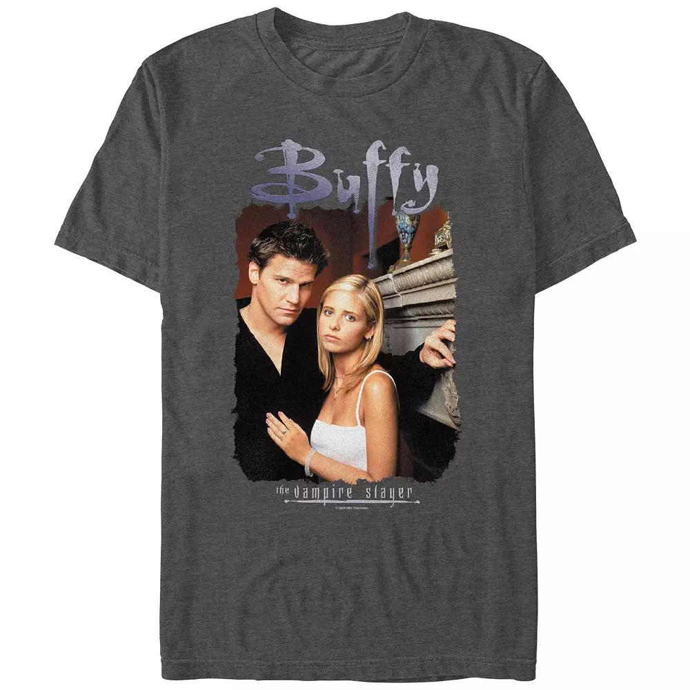Men's Buffy The Vampire Slayer Angel And Buffy Portrait Graphic Tee,  Product Image