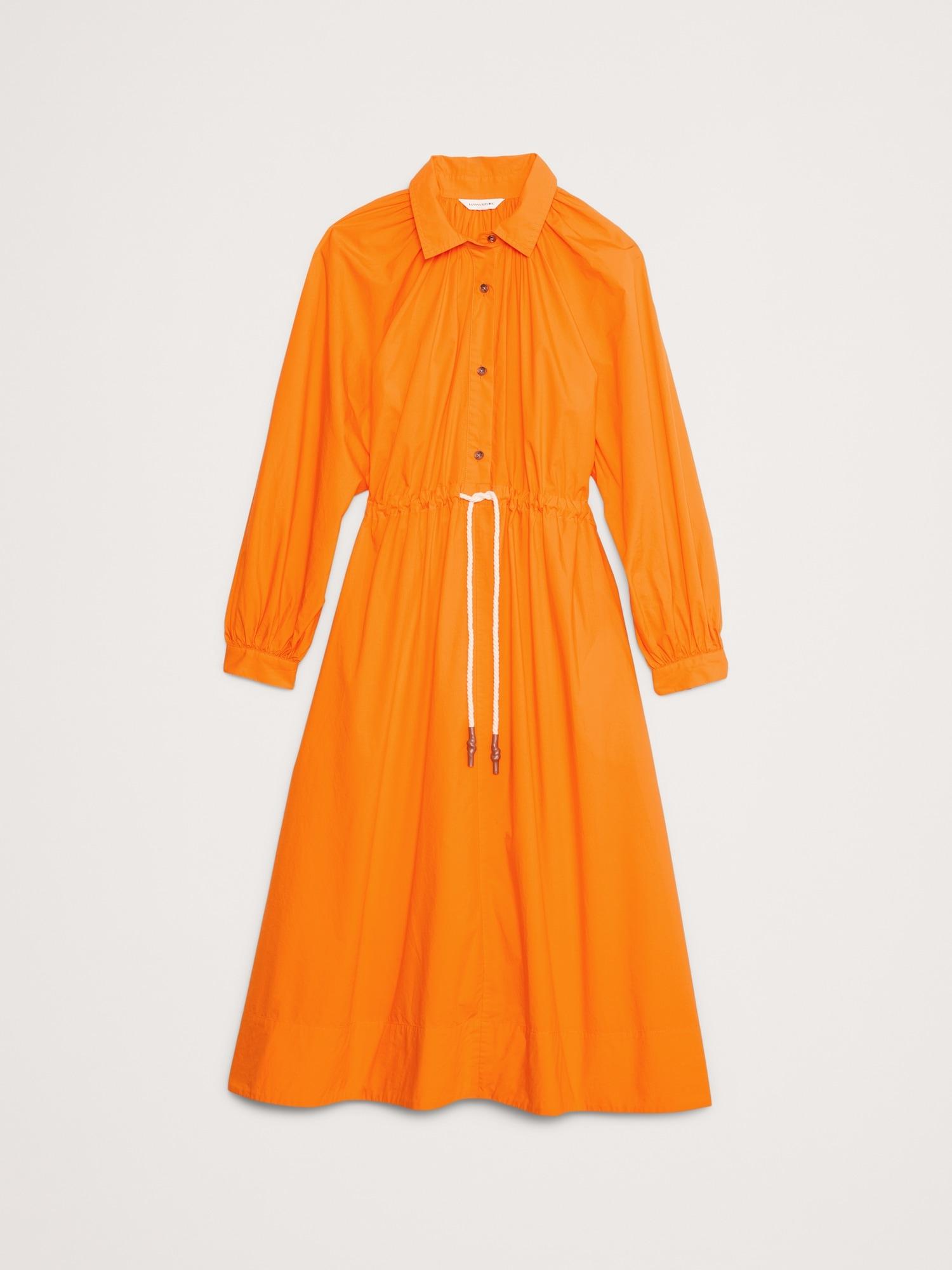 Cotton Poplin Midi Shirtdress Product Image