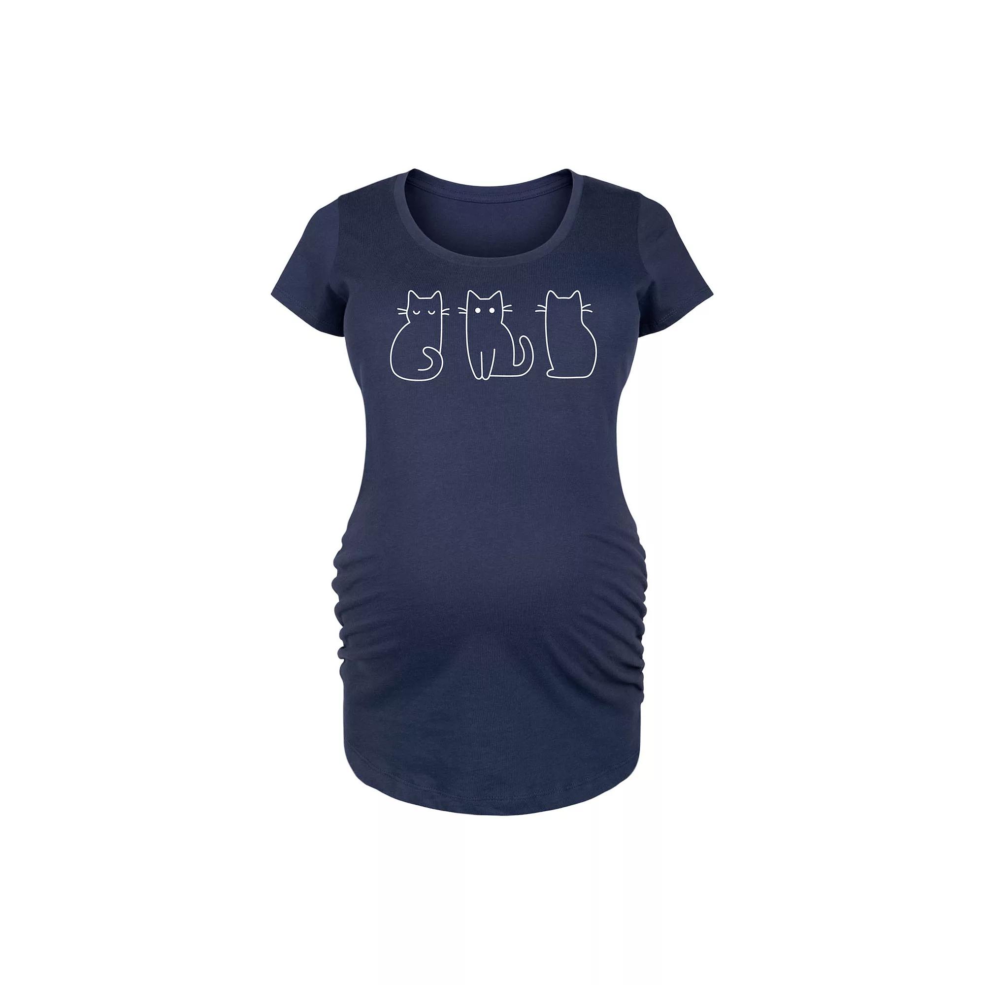 Maternity Cat Outlines Graphic Tee, Women's,  Product Image