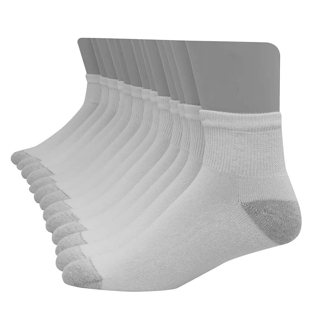 Men's Hanes® Ultimate 12+1 Bonus Pack Soft & Durable Ankle Socks,  Product Image