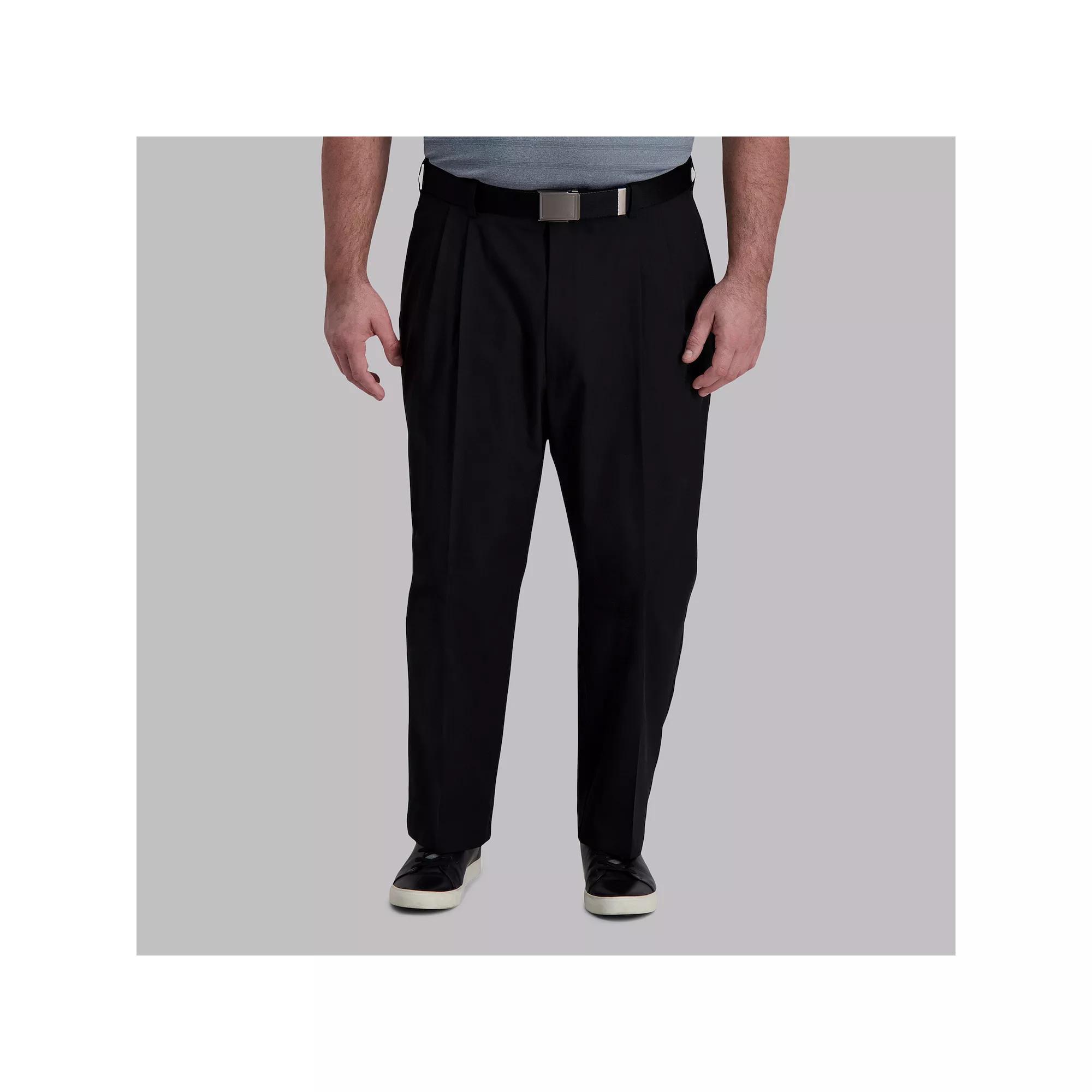 Big & Tall Haggar® Cool Right® Classic-Fit Pleated Performance Flex Pants, Men's,  Product Image