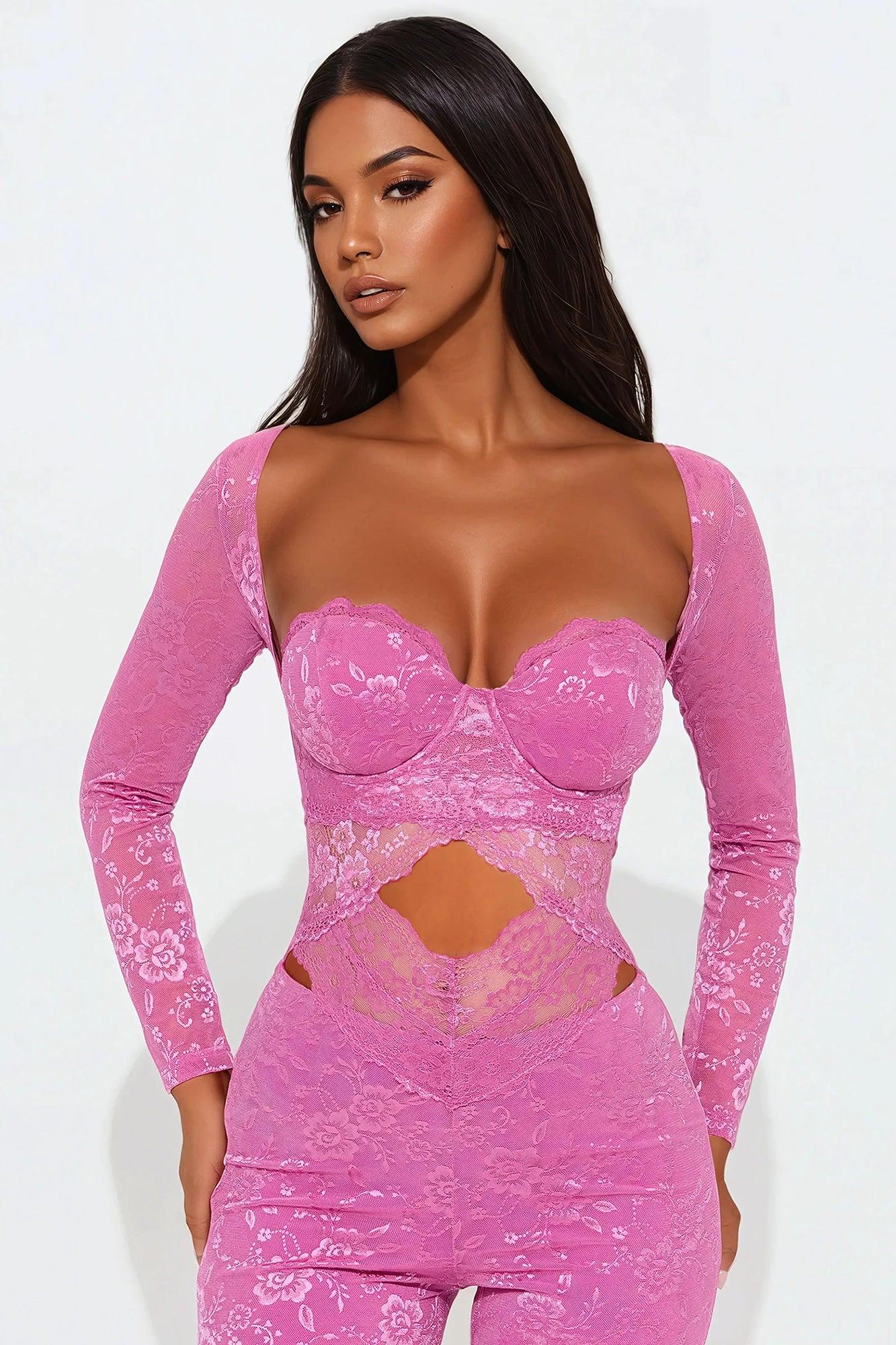 Pass The Tiara Jumpsuit - Magenta Product Image