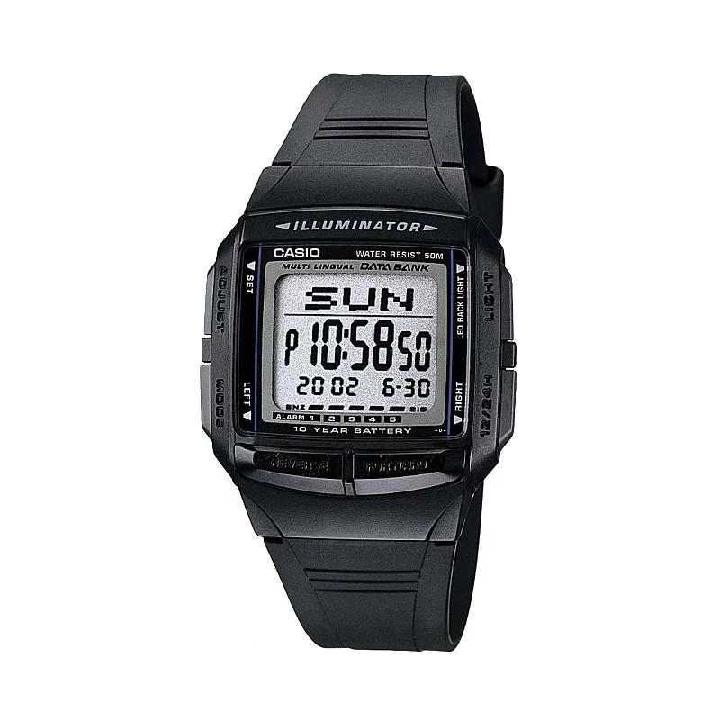 Casio Mens Illuminator Multilingual Digital Databank & Chronograph Watch - DB36-1AV, Black Product Image