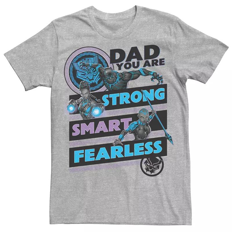 Men's Marvel Black Panther Dad Traits Tee, Size: XL, Athletic Grey Product Image