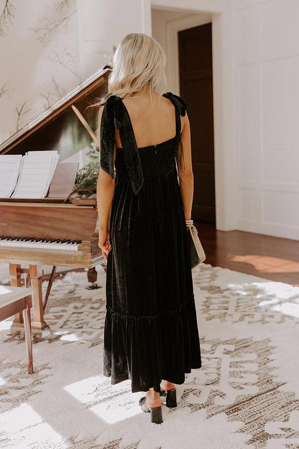 Cranberry Martini Velvet Midi in Black Product Image