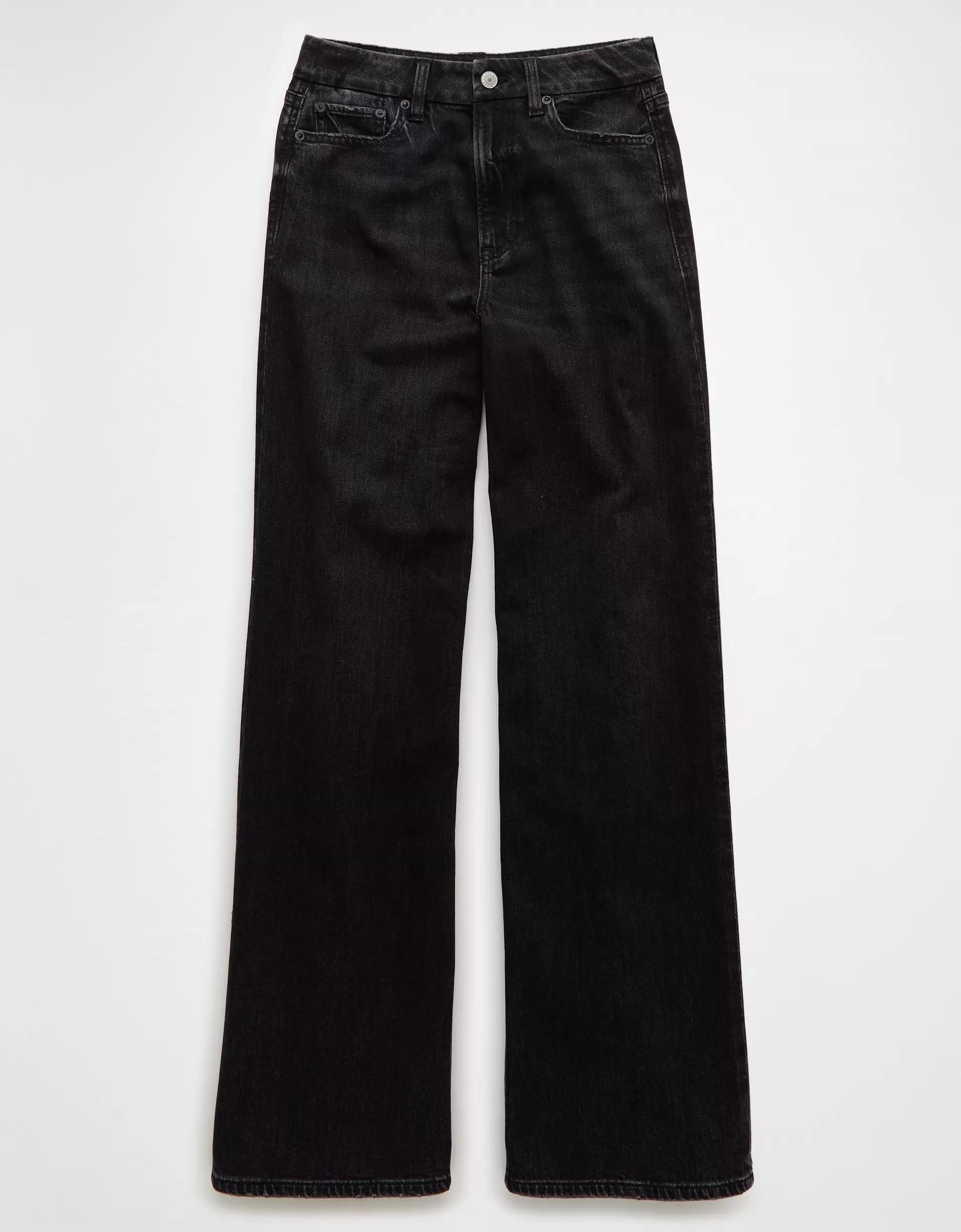 AE Dreamy Drape Stretch Curvy Super High-Waisted Baggy Wide-Leg Jean Product Image