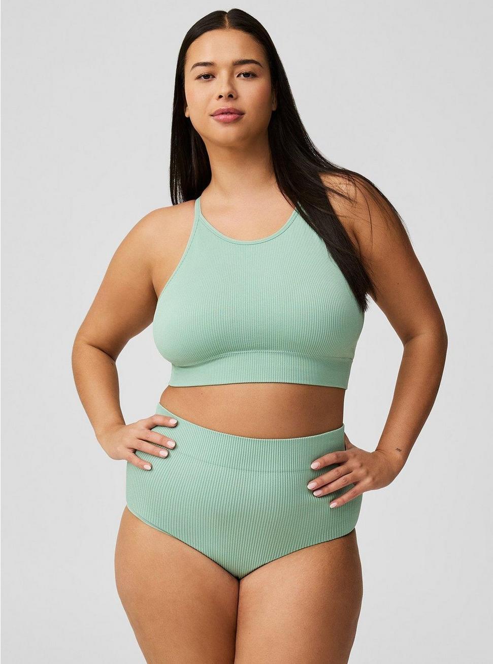 Seamless Rib High-Neck Bralette Product Image