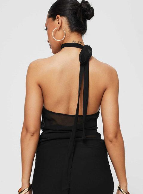 Lux Tie Top Black Product Image