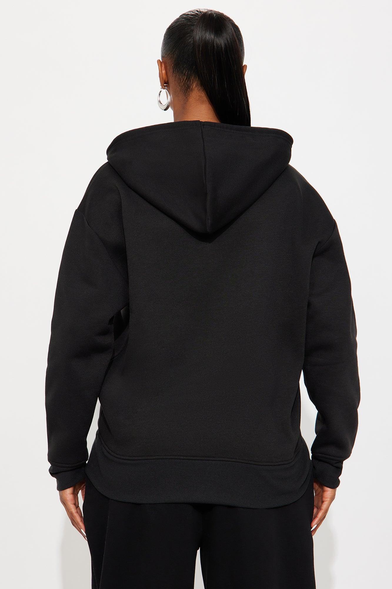 Bianca Ombre Butterfly Full Zip Hoodie - Black Female Product Image