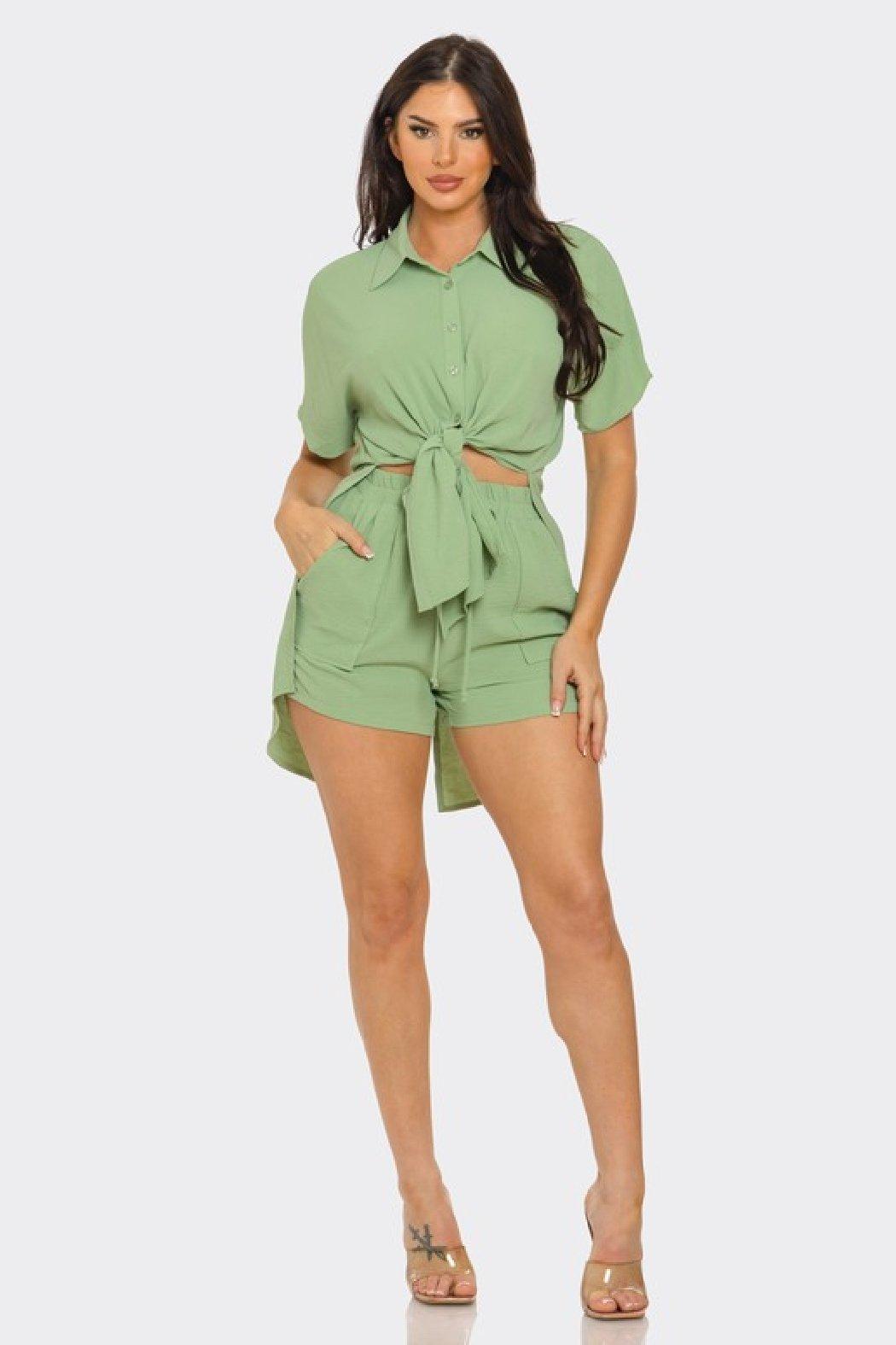 Cassie Matching Set - Sage Product Image