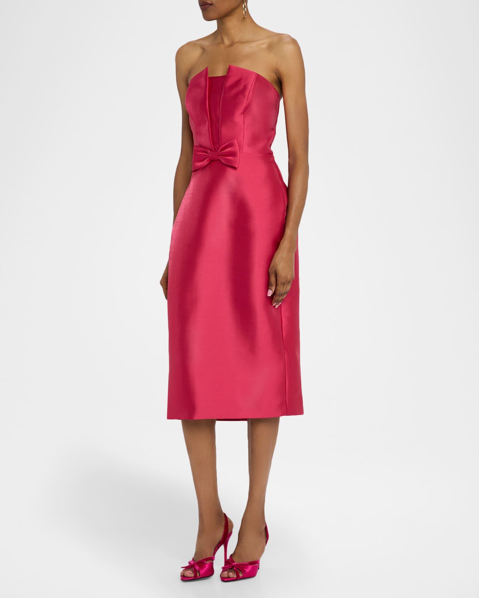 Bridget Strapless Mikado Midi Dress Product Image