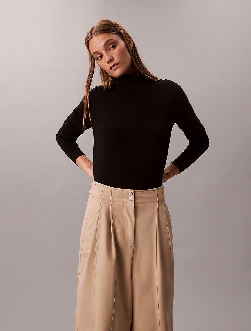 Adjustable Wide Leg Chino Pants Product Image