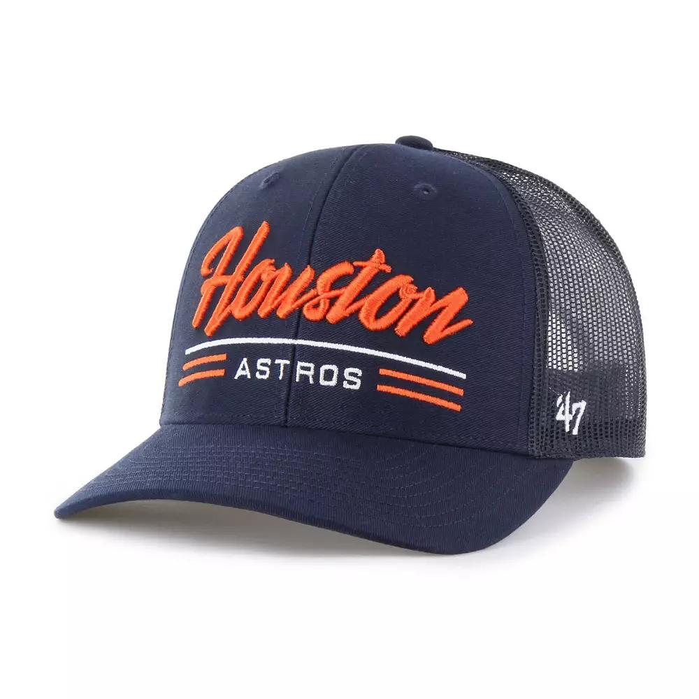 Men's '47 Navy Houston Astros Garner Trucker Adjustable Hat, Blue Product Image