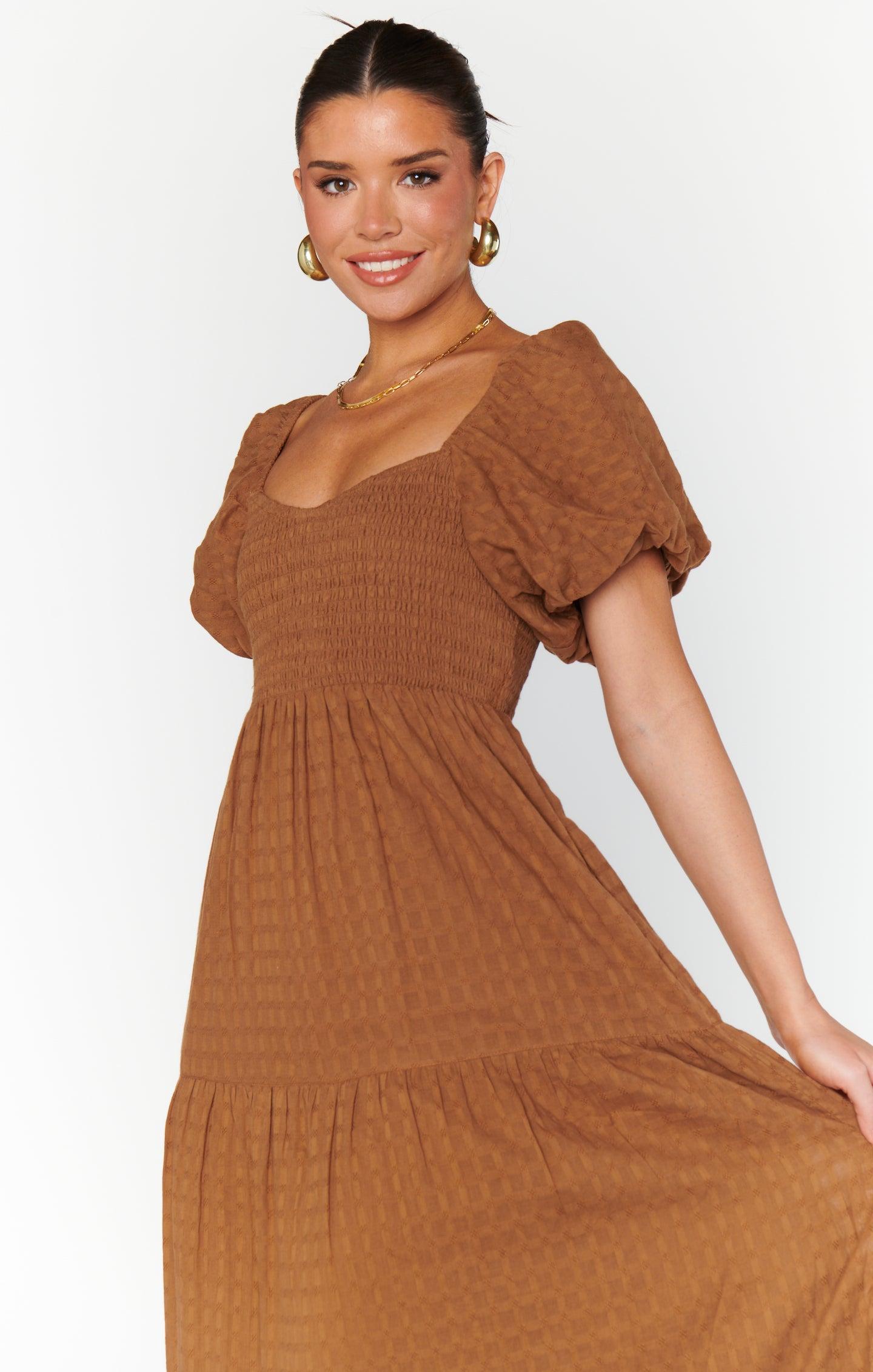 Joanna Maxi Dress ~ Brown Product Image
