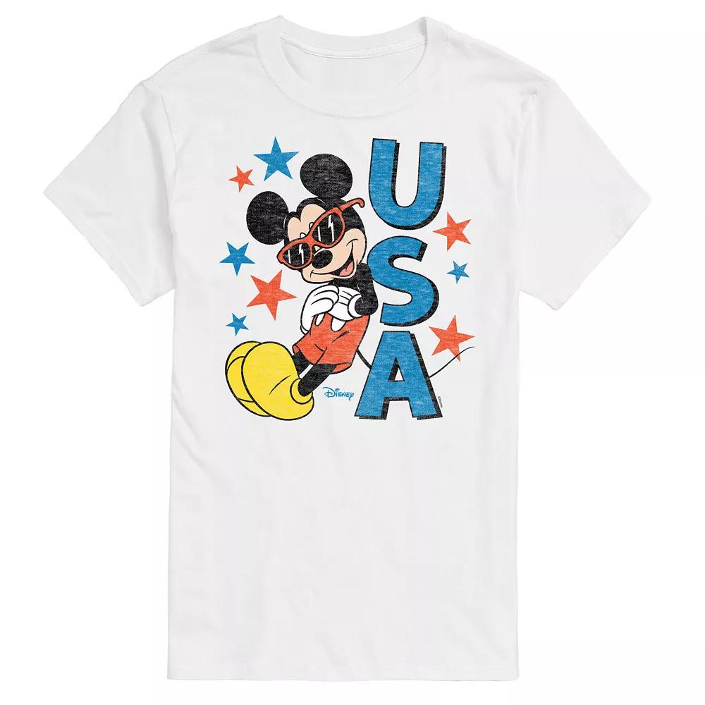 Disney's Mickey Mouse Big & Tall Sunglasses USA Graphic Tee, Men's,  Product Image