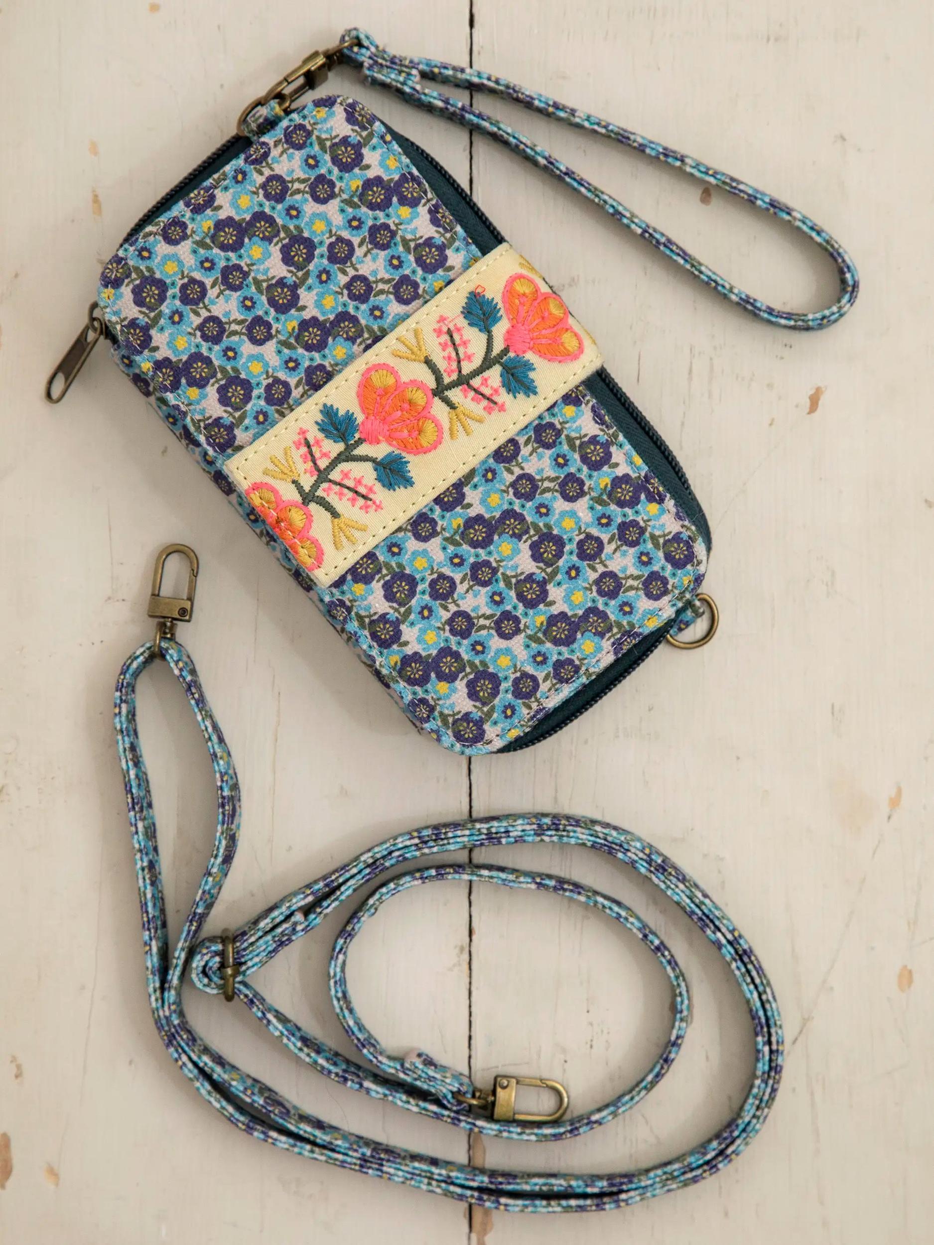 Wristlet Wallet - Blue Floral Ditsy Product Image