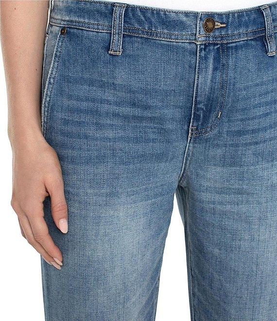 Liverpool Los Angeles Norma Denim Relaxed Roller Crop Mid Rise Jeans Product Image