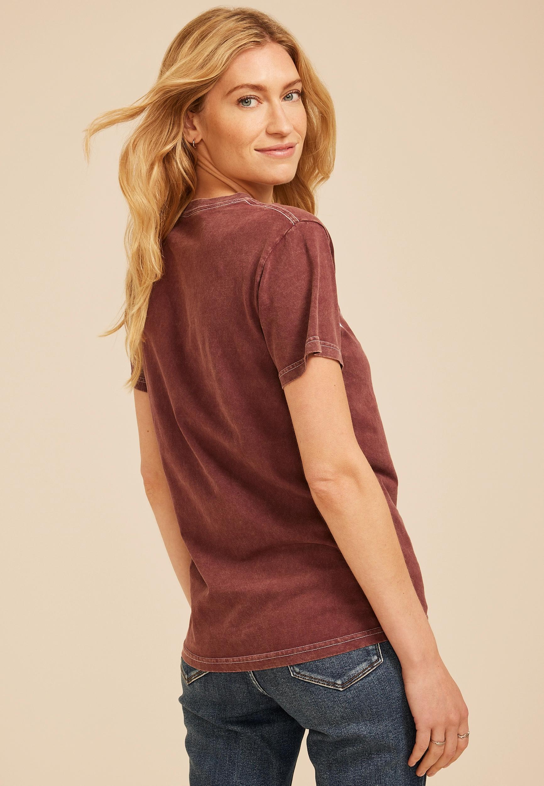 Maurices Womens XX Large Size Floral Faith Relaxed Fit Graphic Tee Product Image