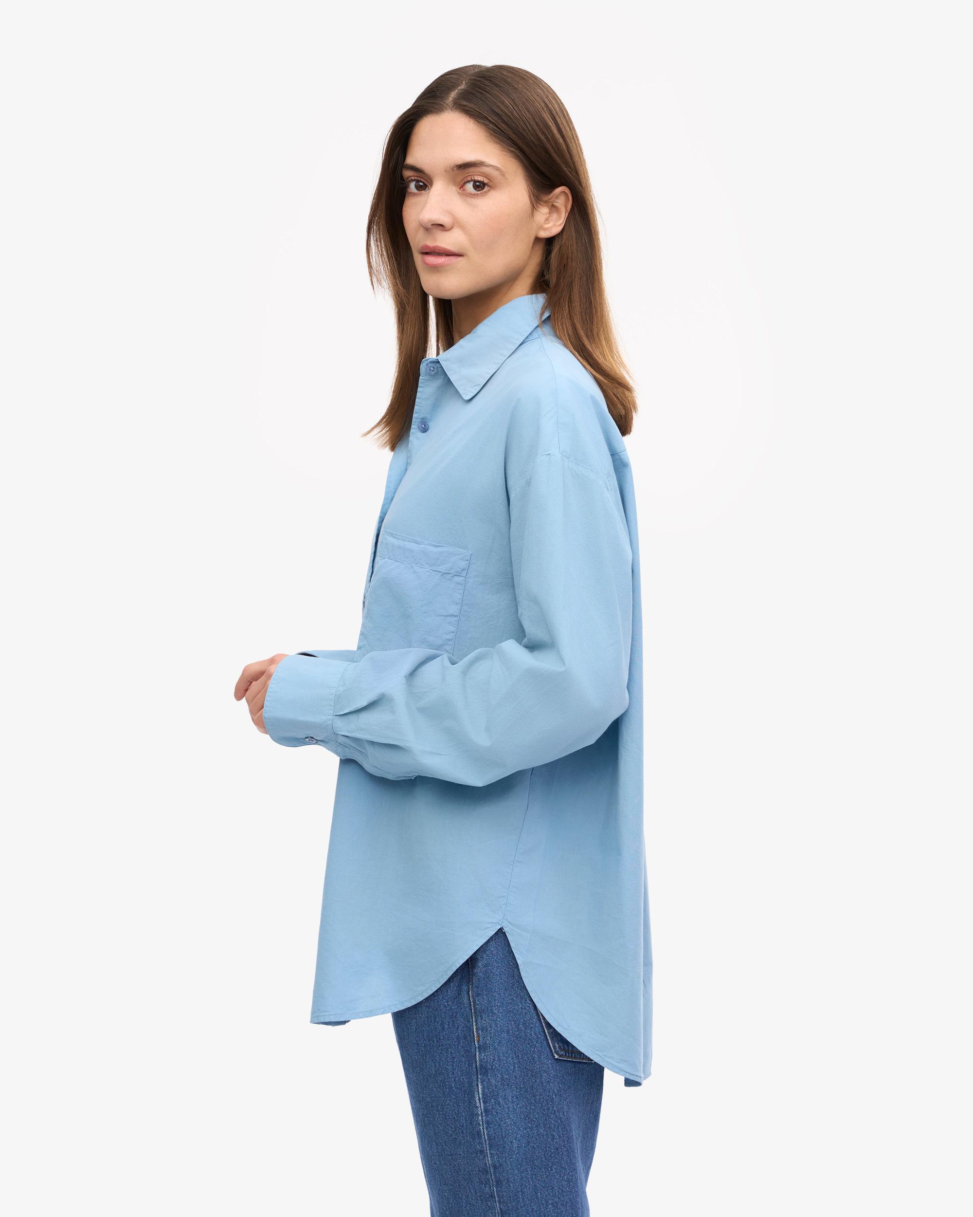 Organic Oversized Shirt - Seaside Blue Product Image