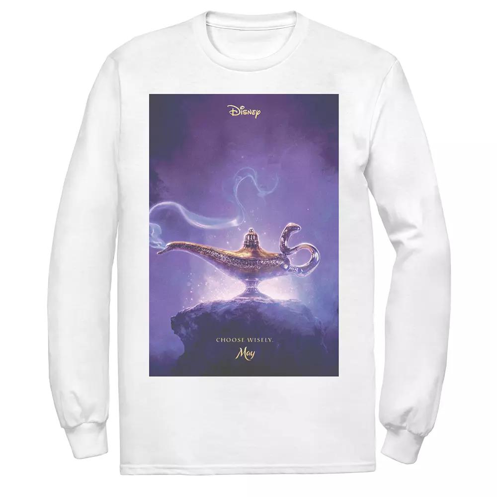 Disney's Aladdin Men's Lamp Poster Long Sleeve Graphic Tee,  Product Image