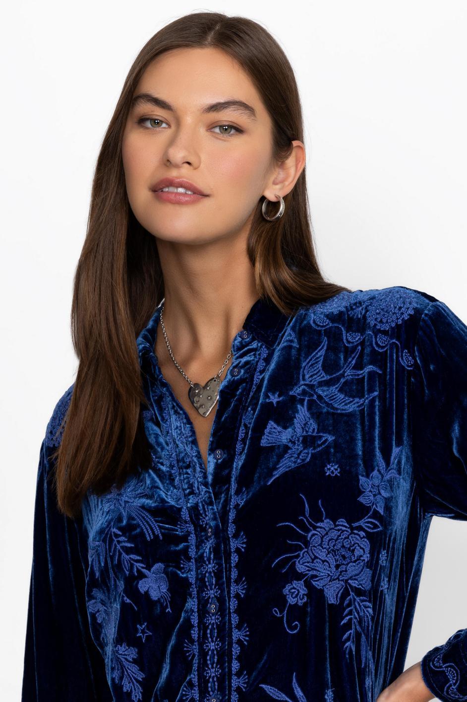 JOHNNY WAS Oversized Velvet Top - Small -SALE Product Image