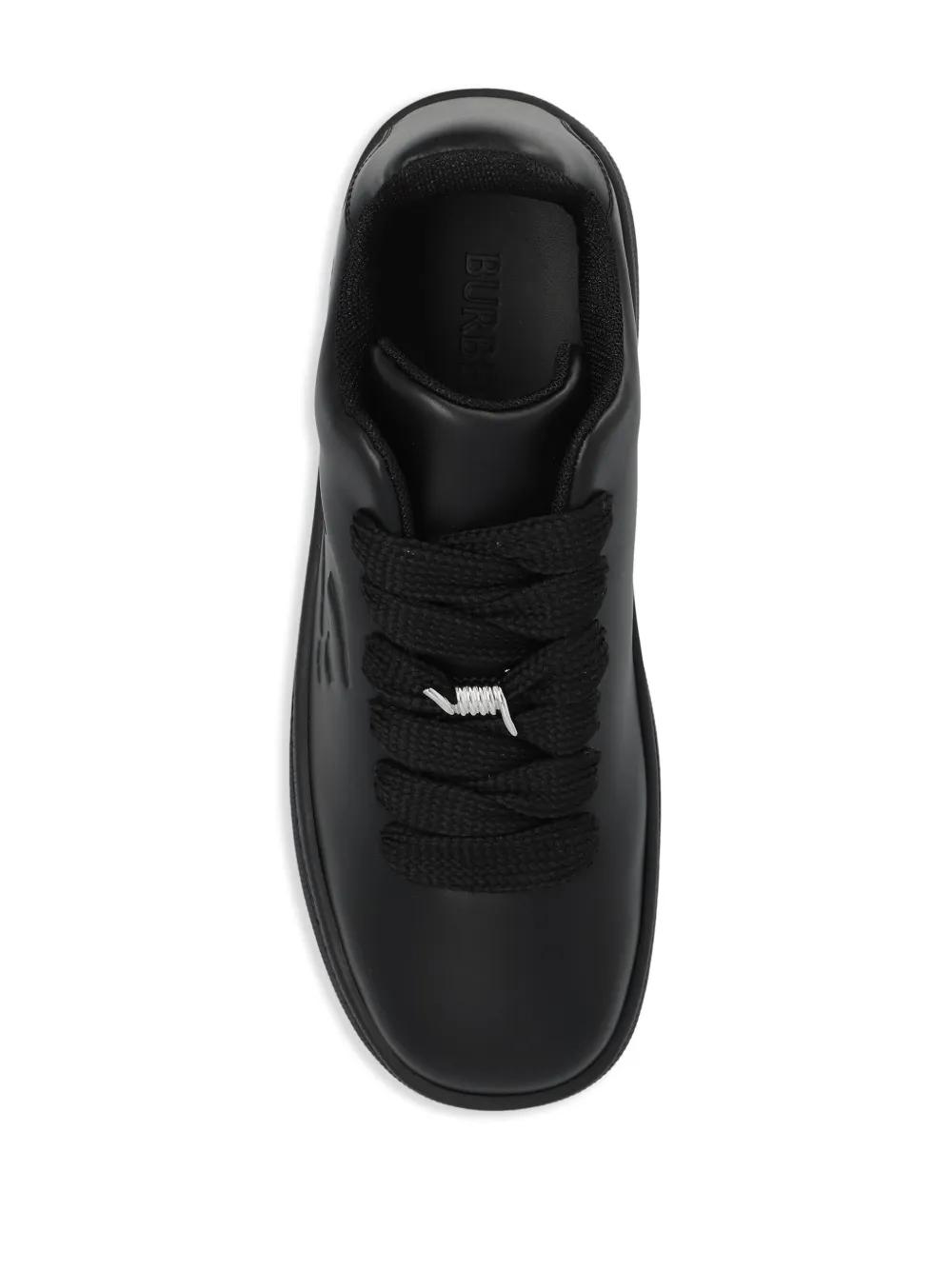 twisted metal detail leather sneakers Product Image