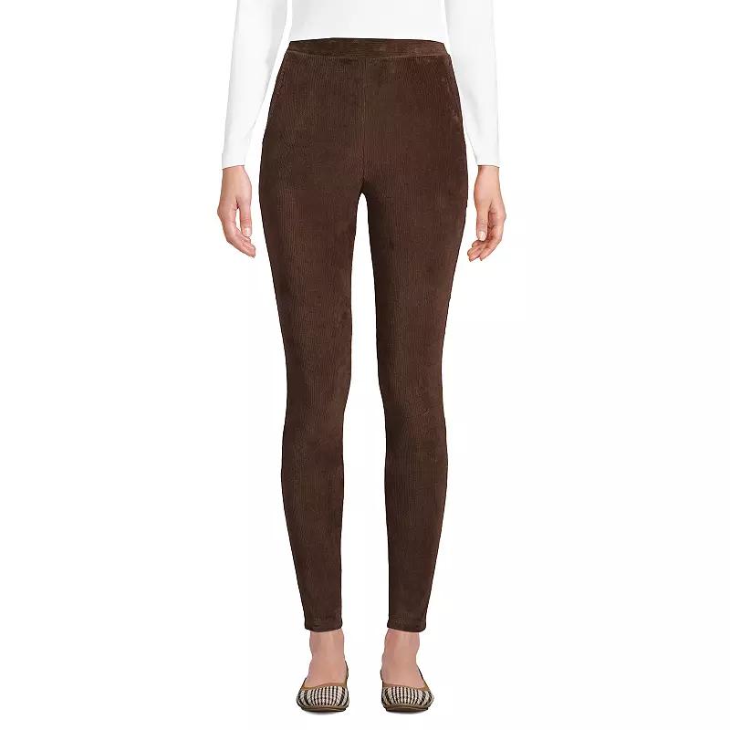 Petites' Lands' End Sport Knit High-Rise Corduroy Leggings, Women's,  Product Image