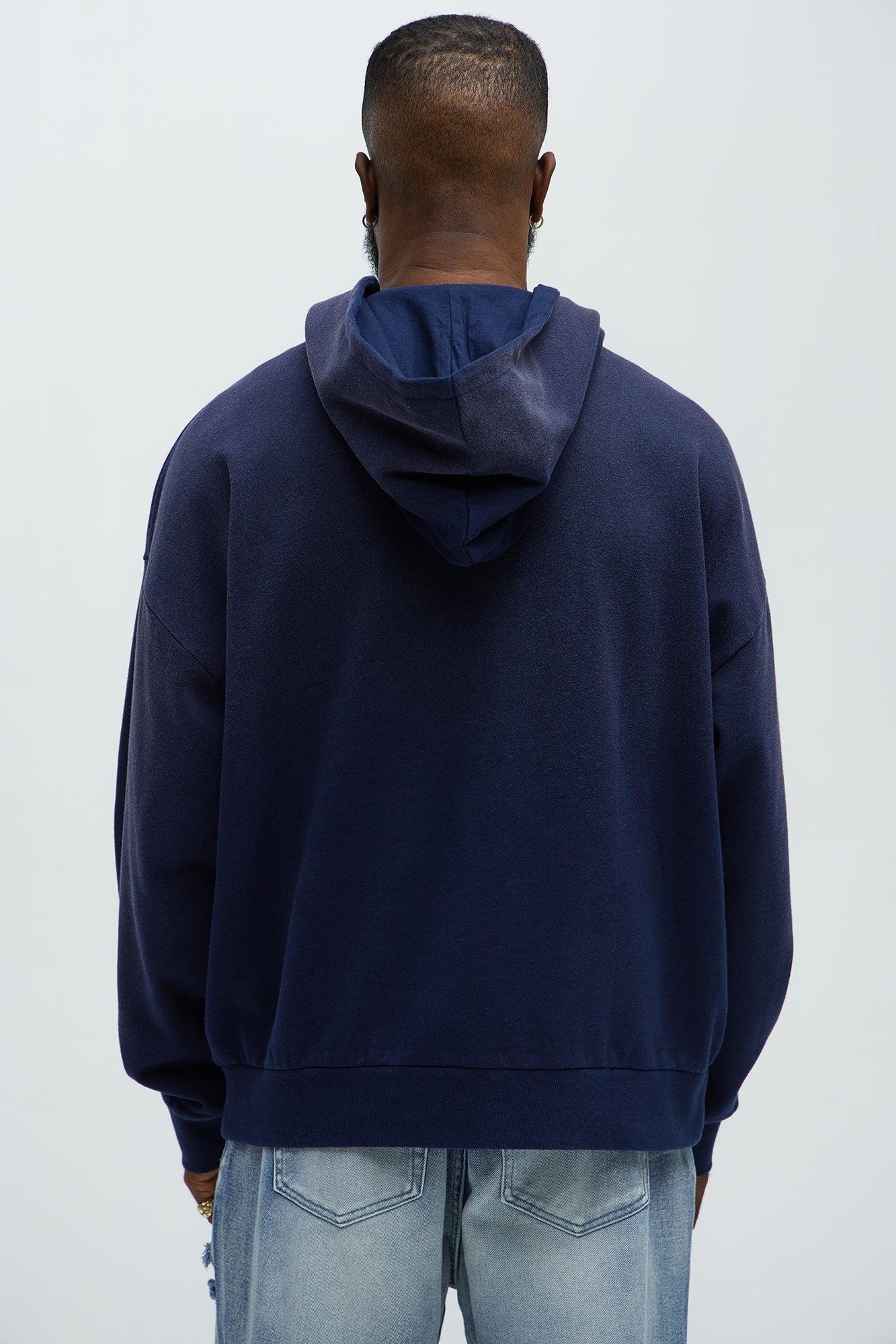 Tyson Saints And Sinners Oversized Hoodie - Navy Product Image