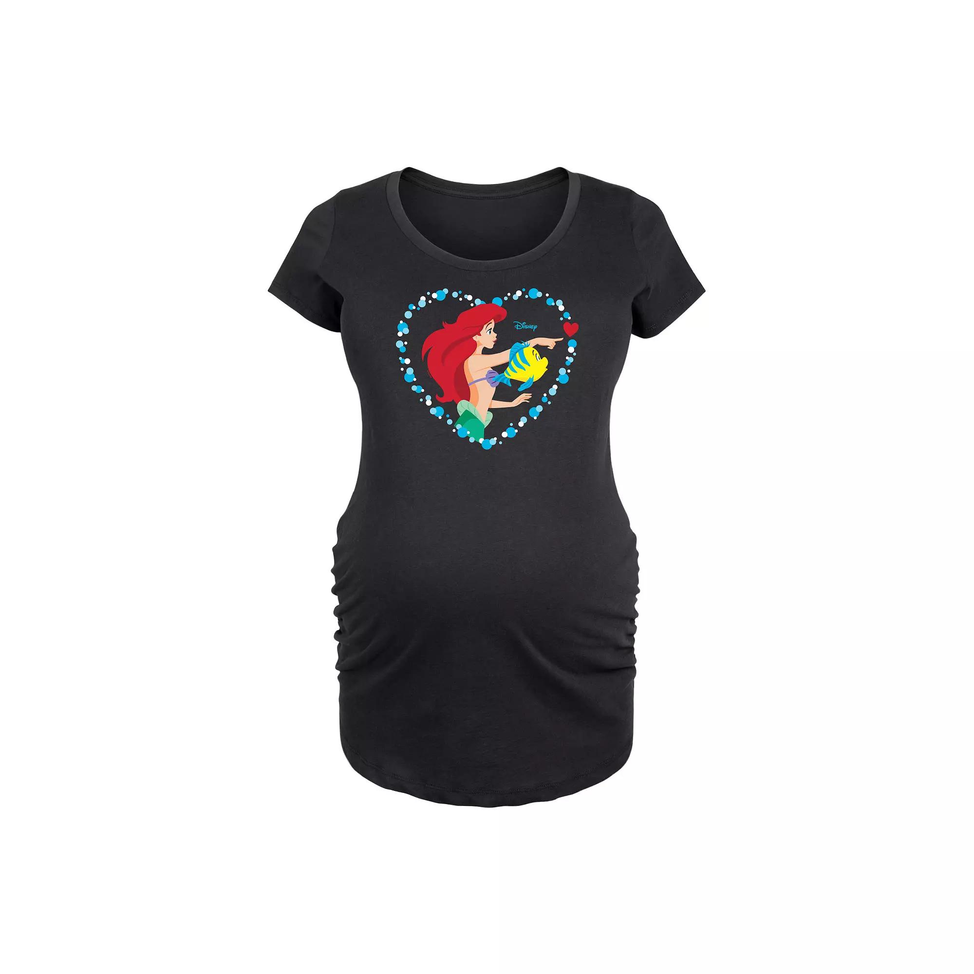 Disney's The Little Mermaid Ariel Maternity Heart Graphic Tee, Women's,  Product Image