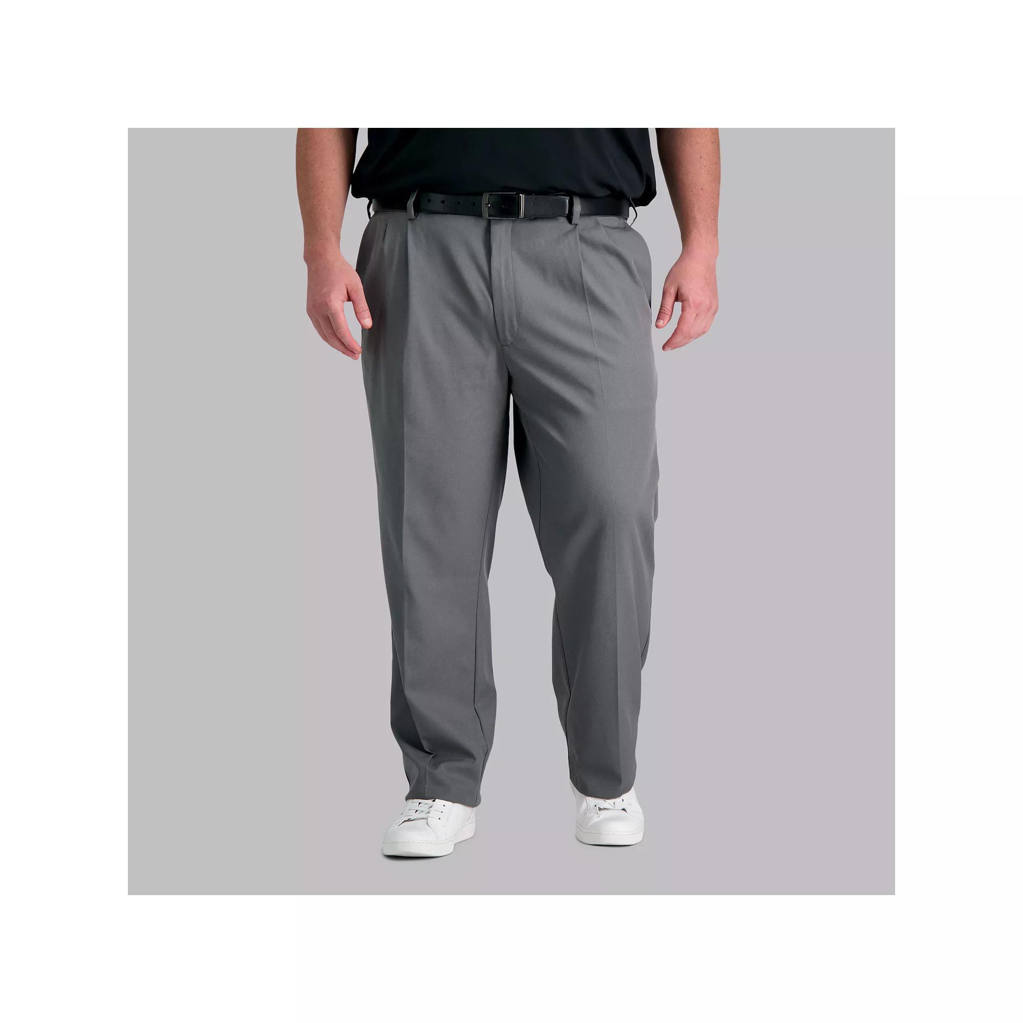 Big & Tall Haggar® Cool Right® Classic-Fit Pleated Performance Flex Pants, Men's,  Product Image