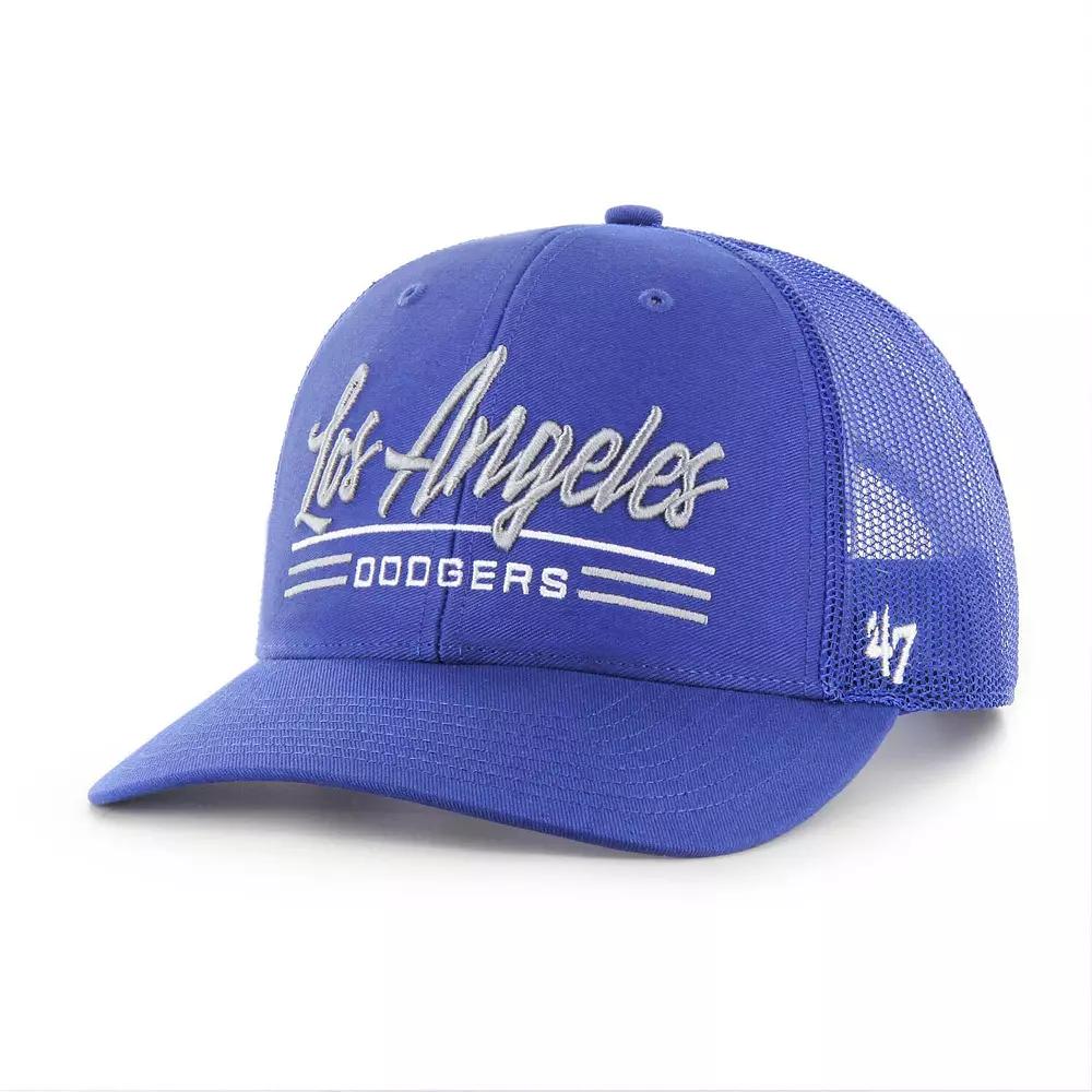Men's '47 Royal Los Angeles Dodgers Garner Trucker Adjustable Hat, Blue Product Image