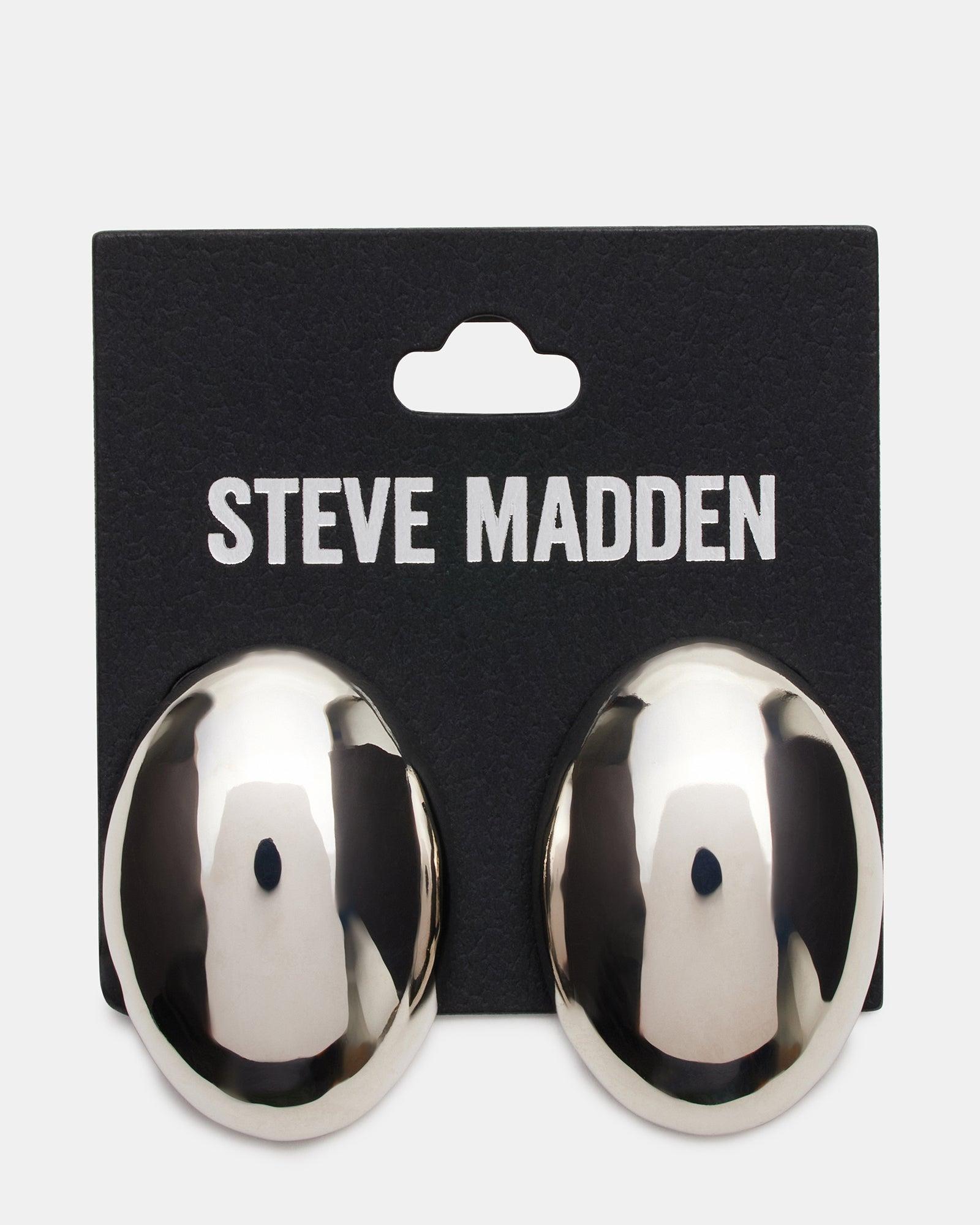 OVAL STUD EARRINGS SILVER Female Product Image