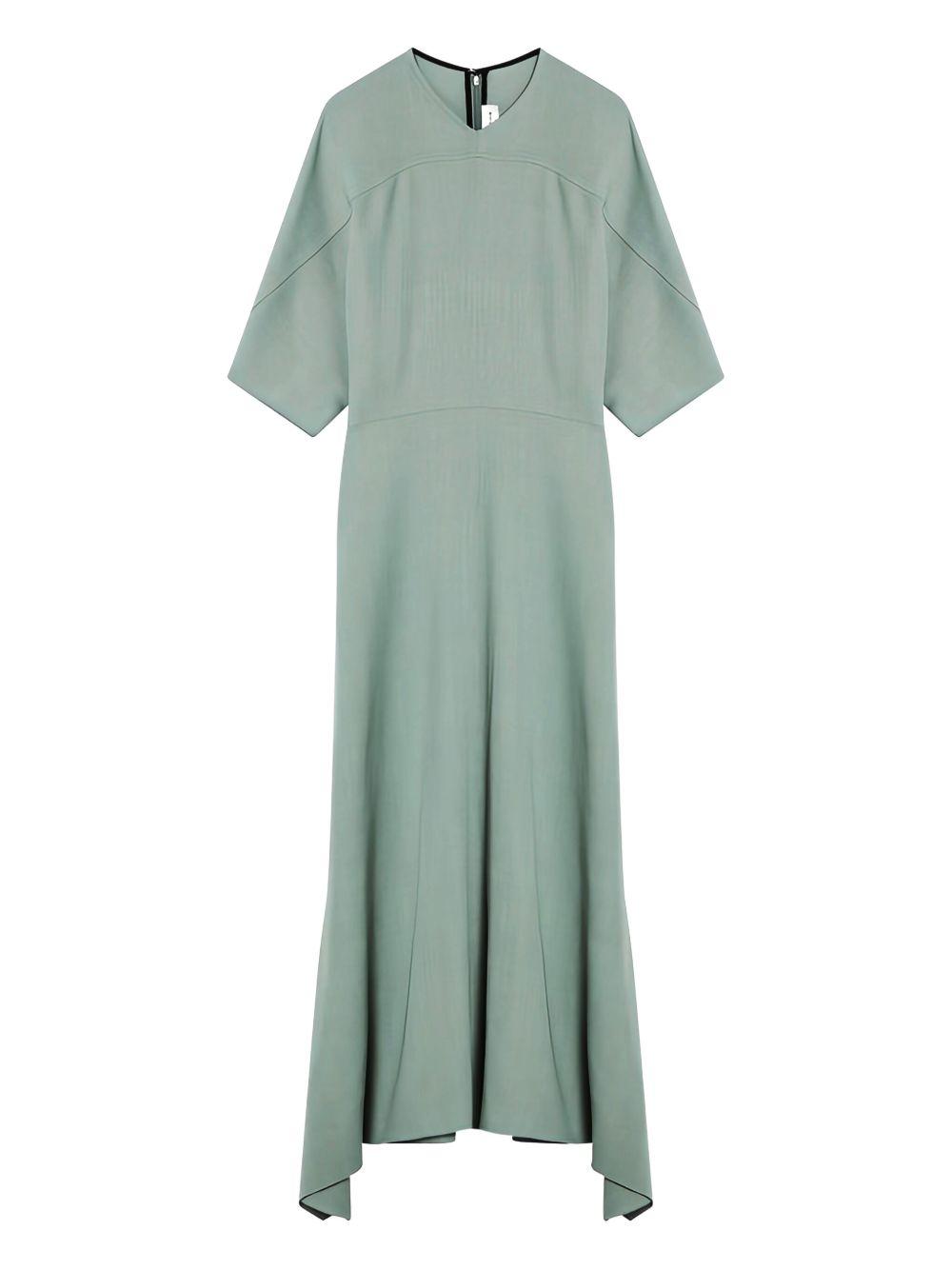 asymmetric-hem midi dress Product Image