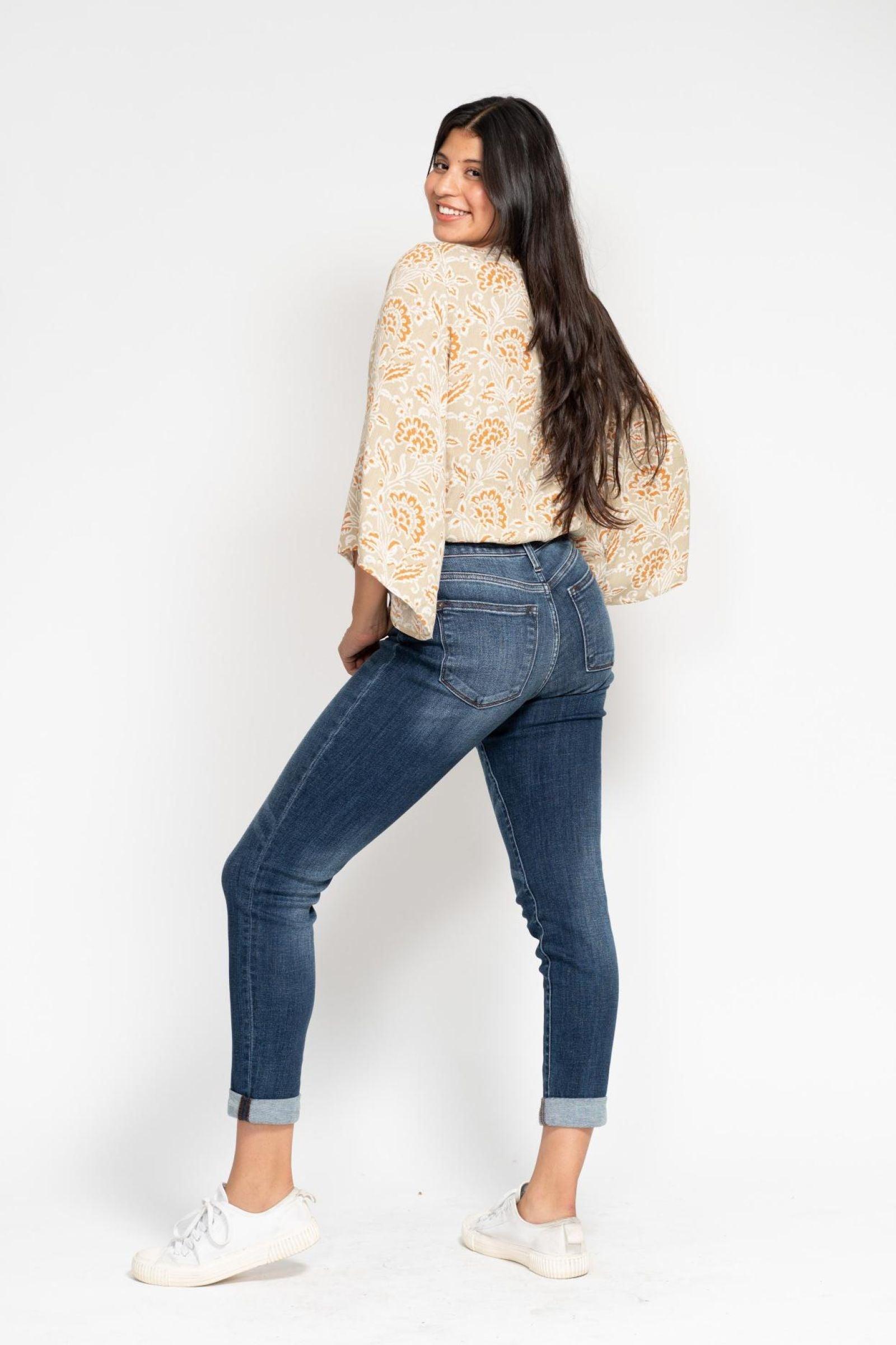 Judy Blue Cuffed Jeans Slim Product Image