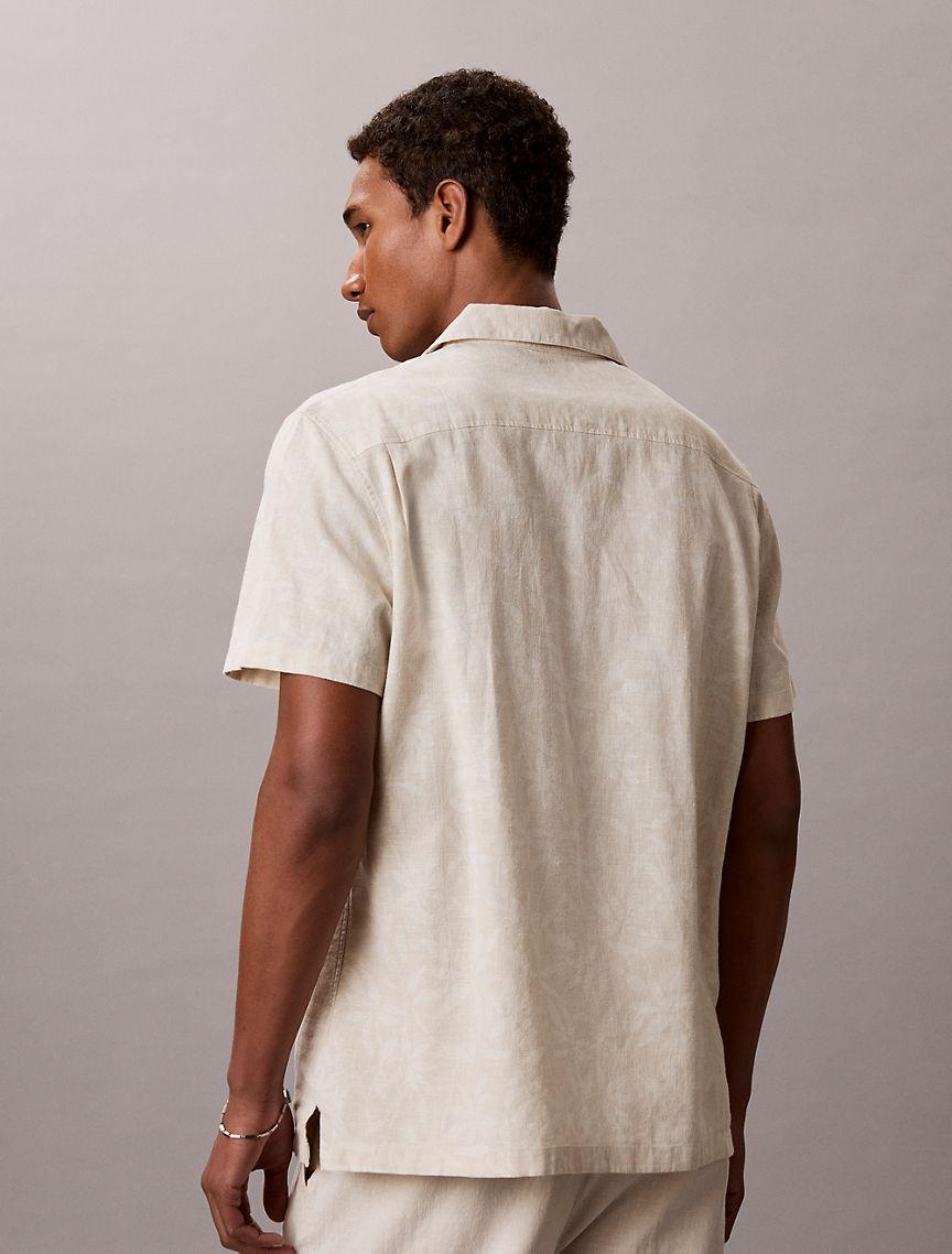 Linen Cotton Camp Collar Easy Shirt Product Image