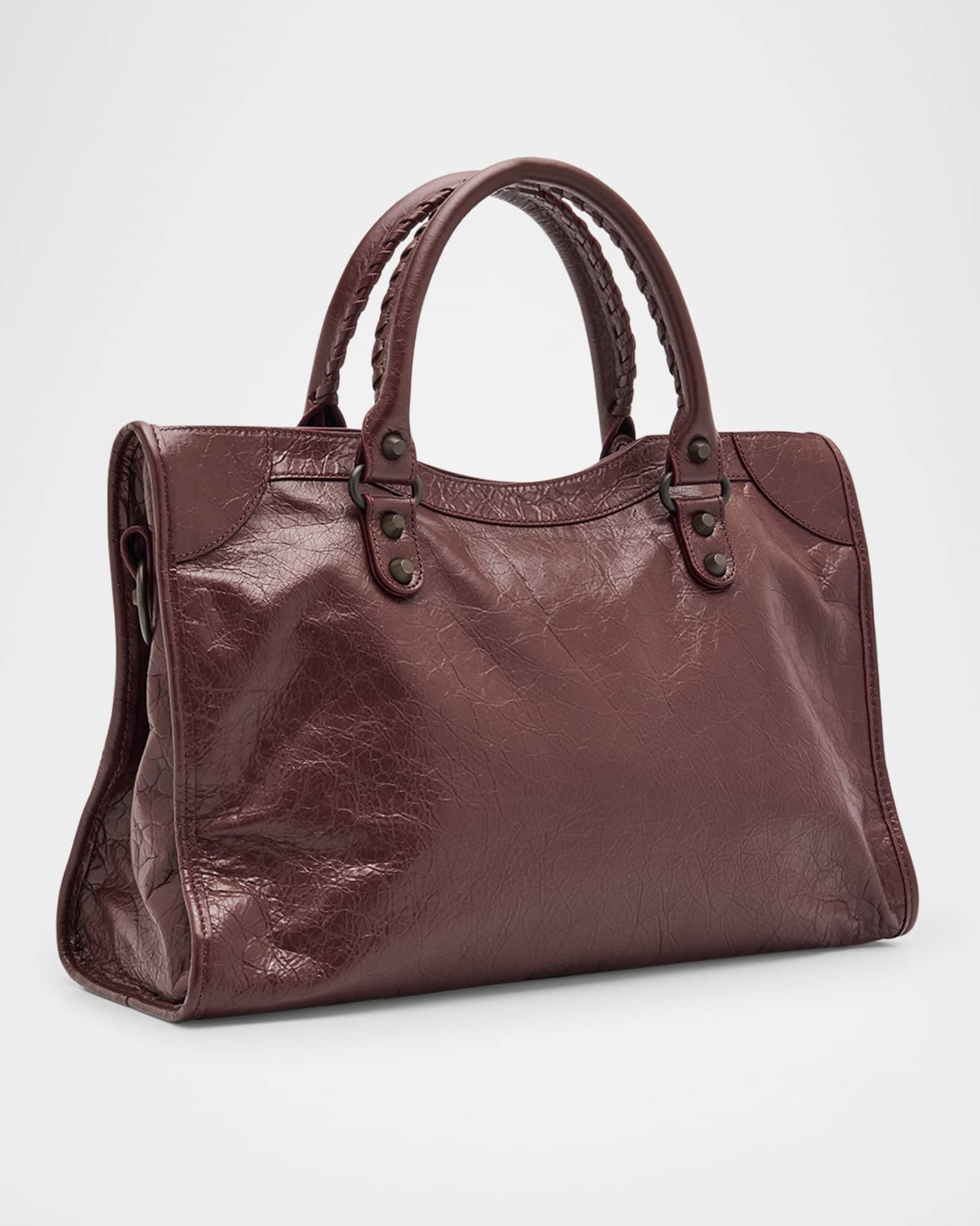 Le City Medium Crinkled Leather Top-Handle Bag Product Image