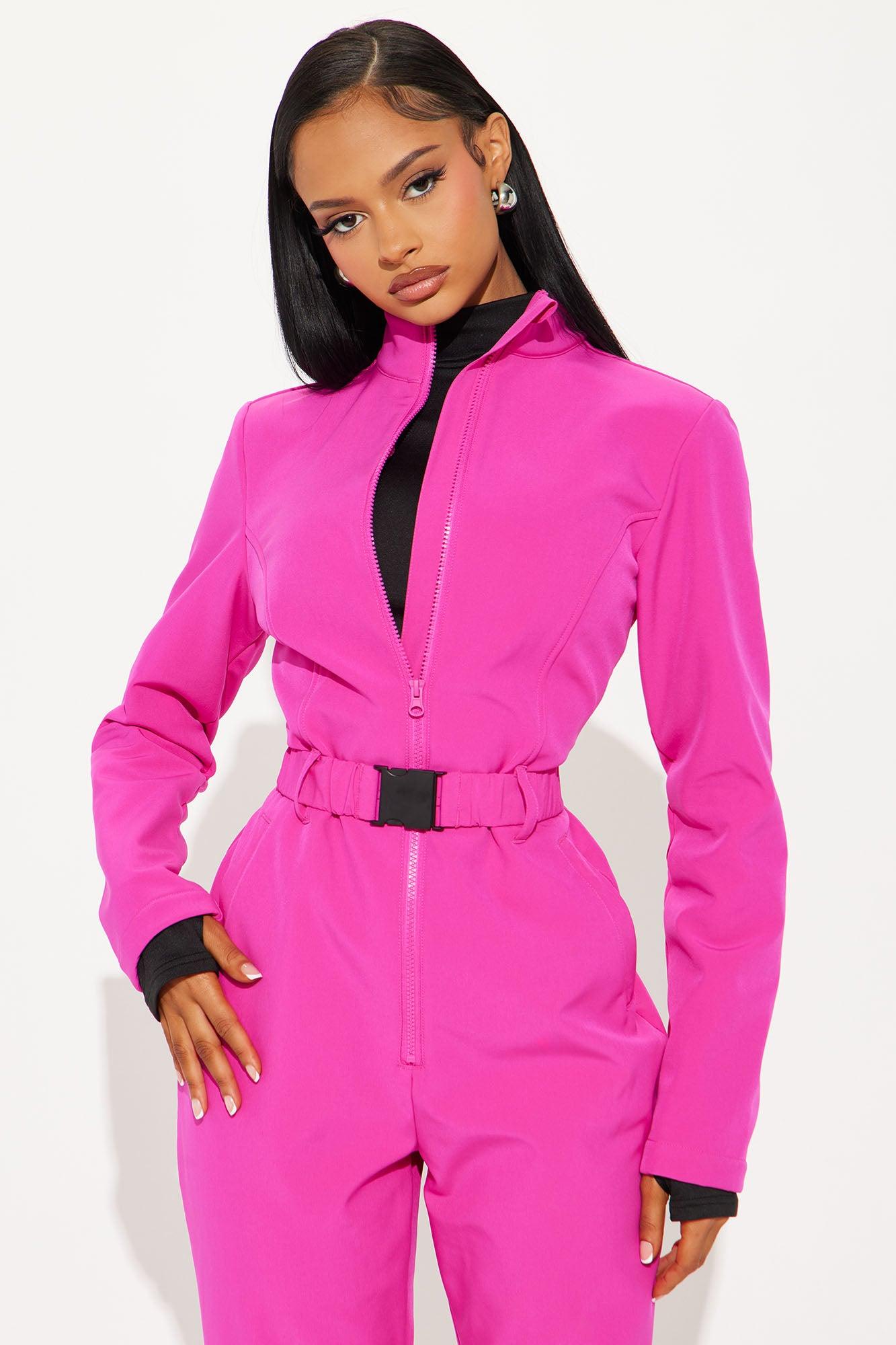 Cross Country Ski Jumpsuit - Fuchsia Product Image