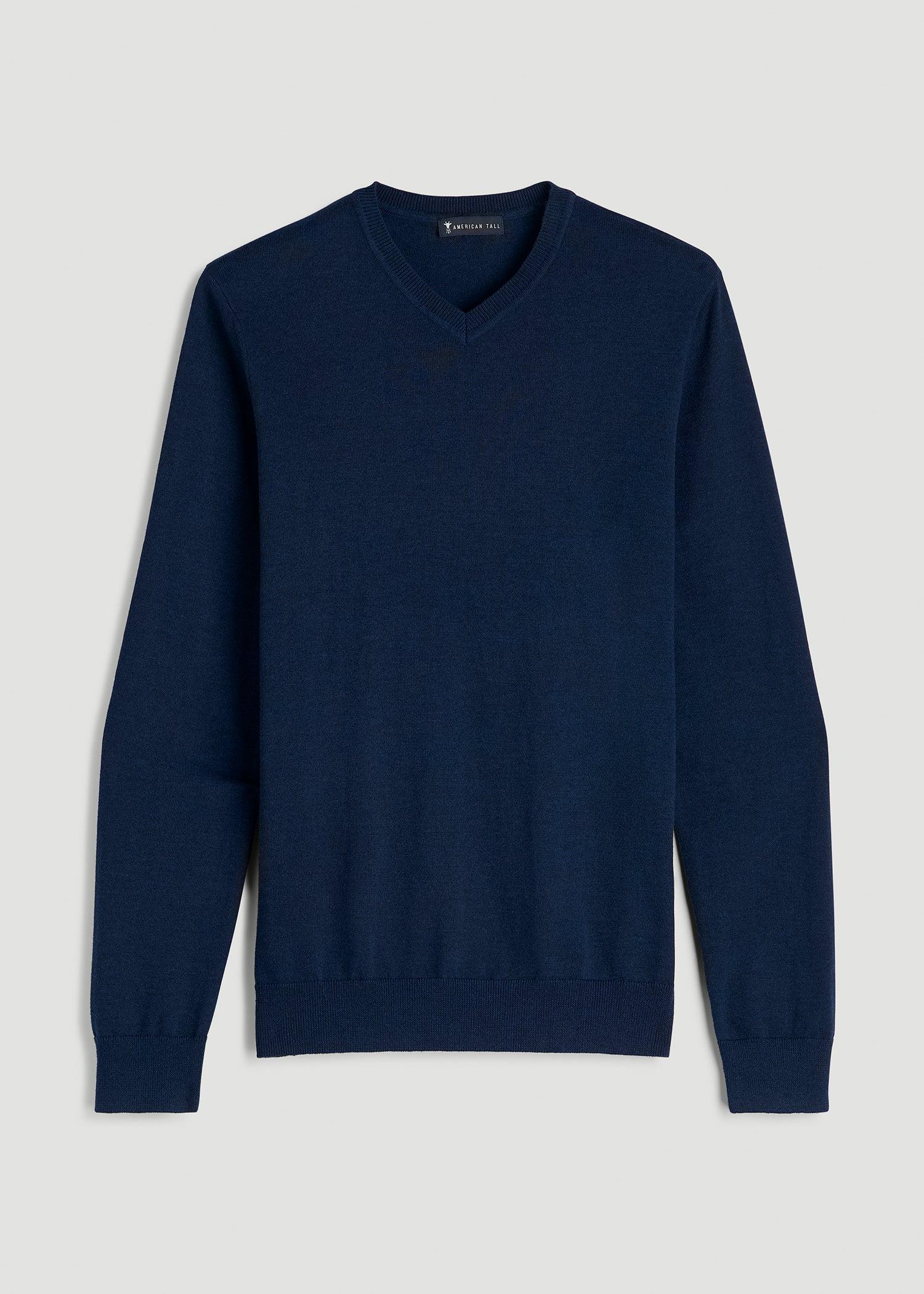 Everyday V-Neck Sweater for Tall Men in Patriot Blue Male Product Image