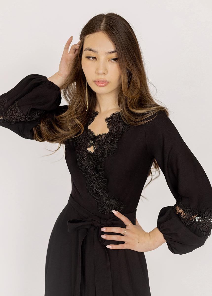 Felicite Dress in Black Female Product Image