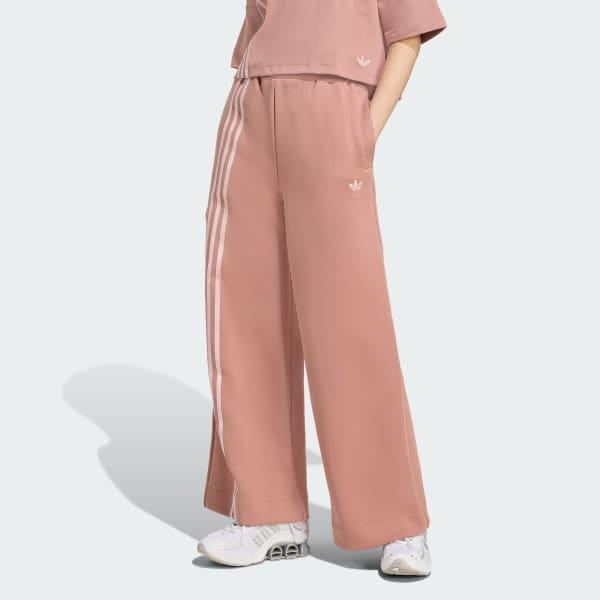 adidas Womens adidas Originals Off-Placed 3-Stripes Wide Pants - Womens Hi Res Blue Product Image