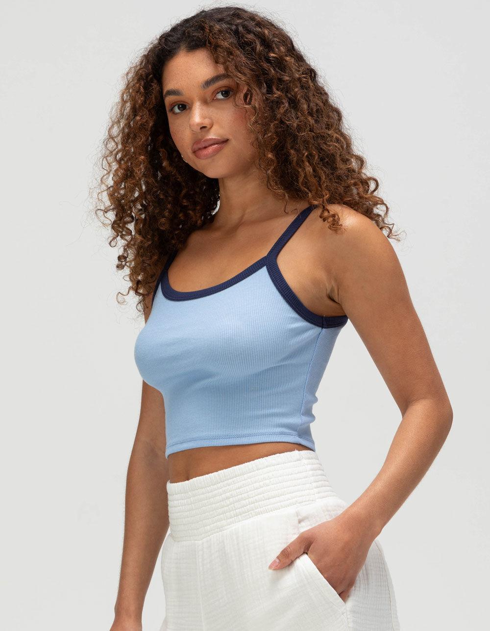 TILLYS Ringer Womens Cami - BLUE/NAVY Product Image
