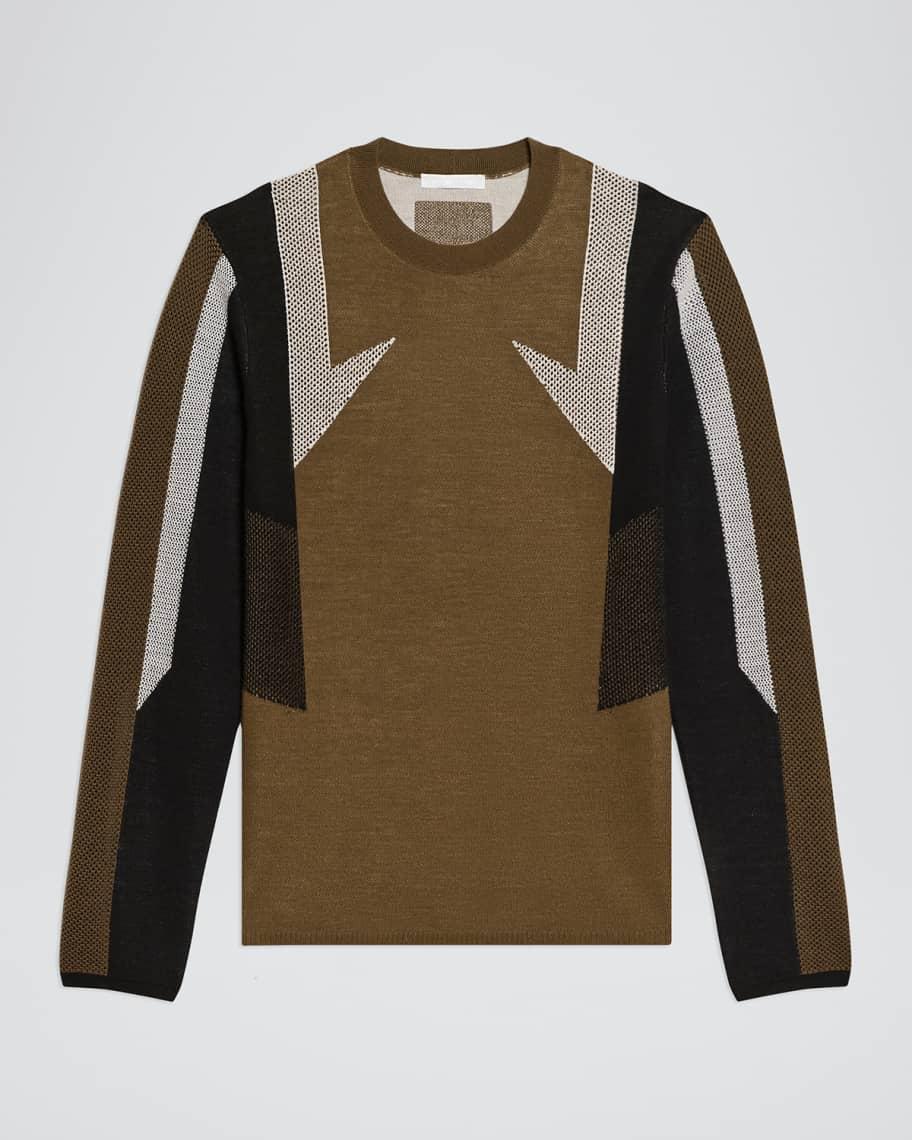 Men's Wool Mesh Paneled Sweater Product Image