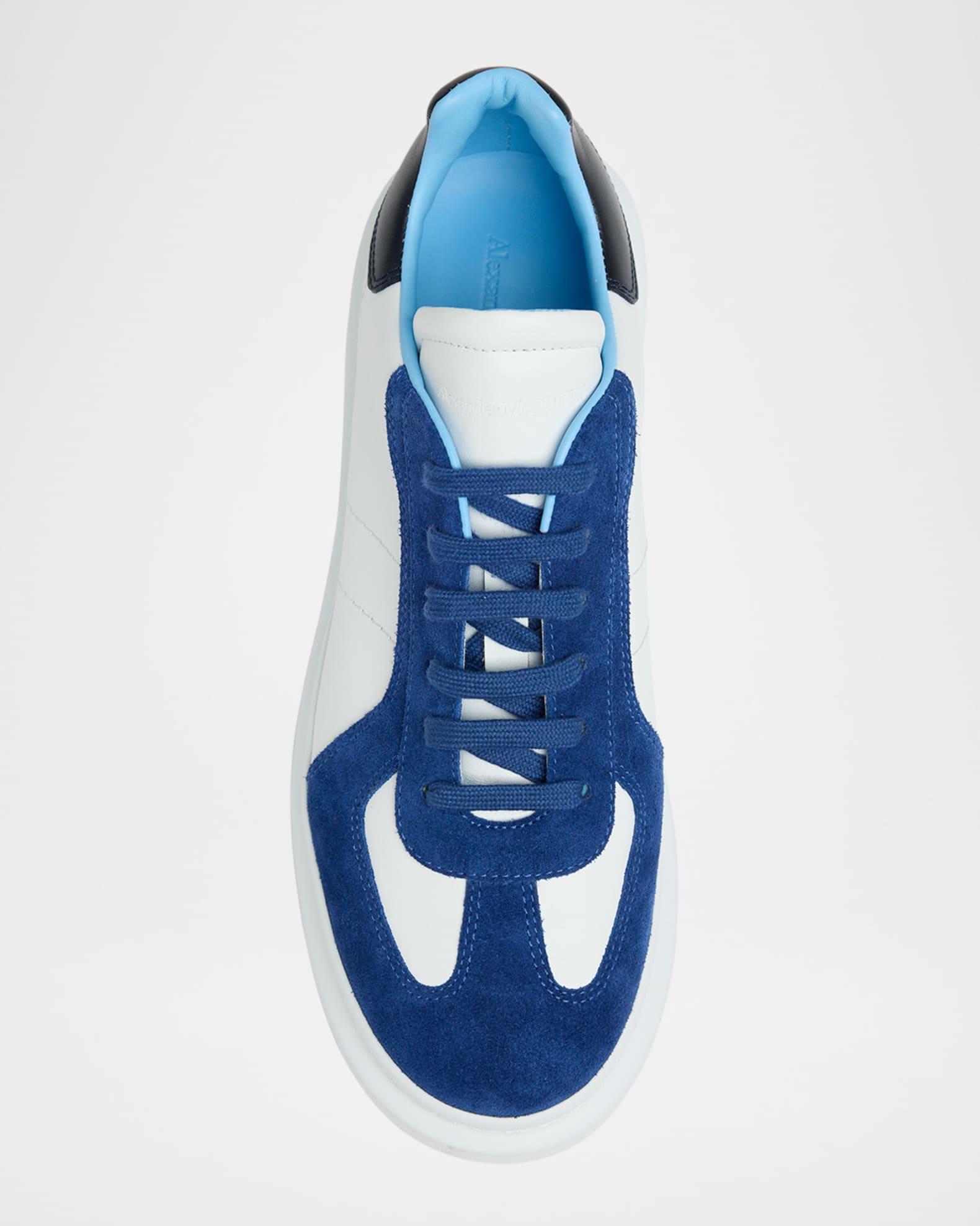 Men's Oversized Leather and Suede T-Toe Sneakers Product Image