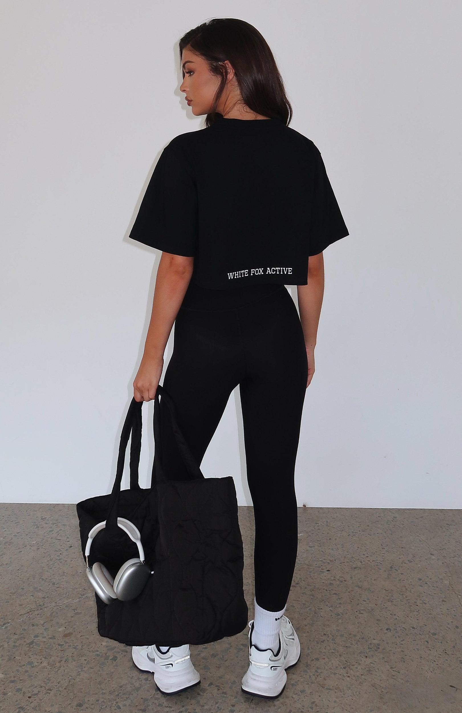 Home Stretch Oversized Cropped Tee Black Product Image