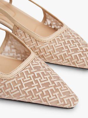 Embroidered Monogram Heeled Slingback Product Image